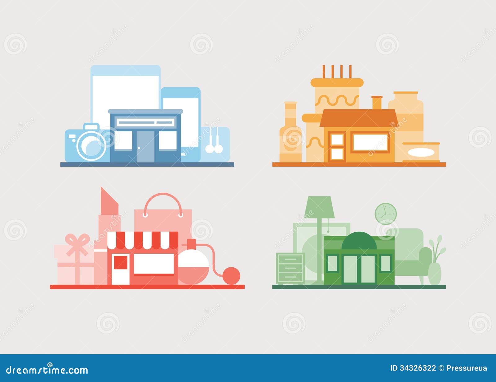 Download Various Vector Store Design Collection Stock Vector ...