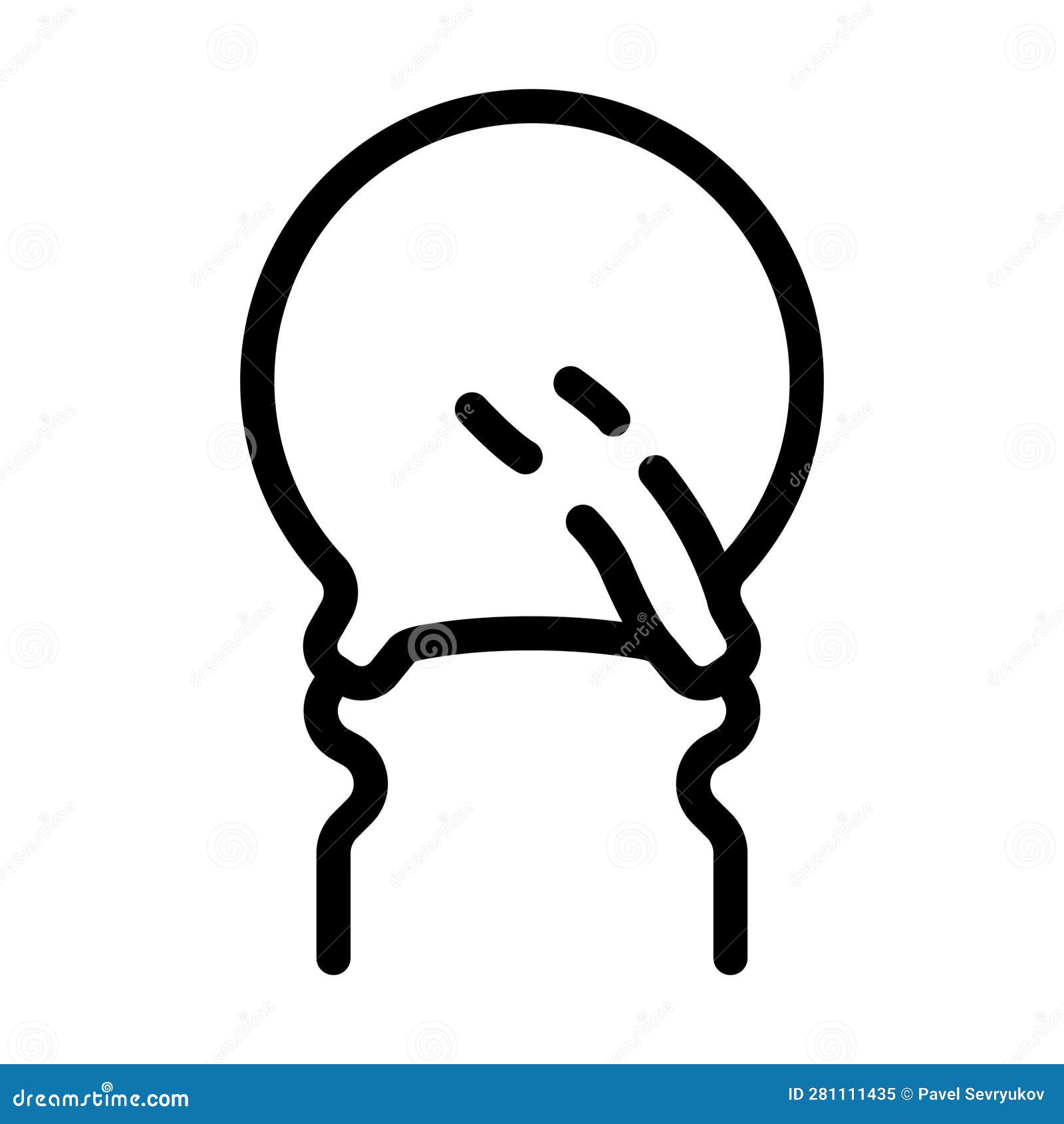 Varistor Electronic Component Line Icon Vector Illustration Stock