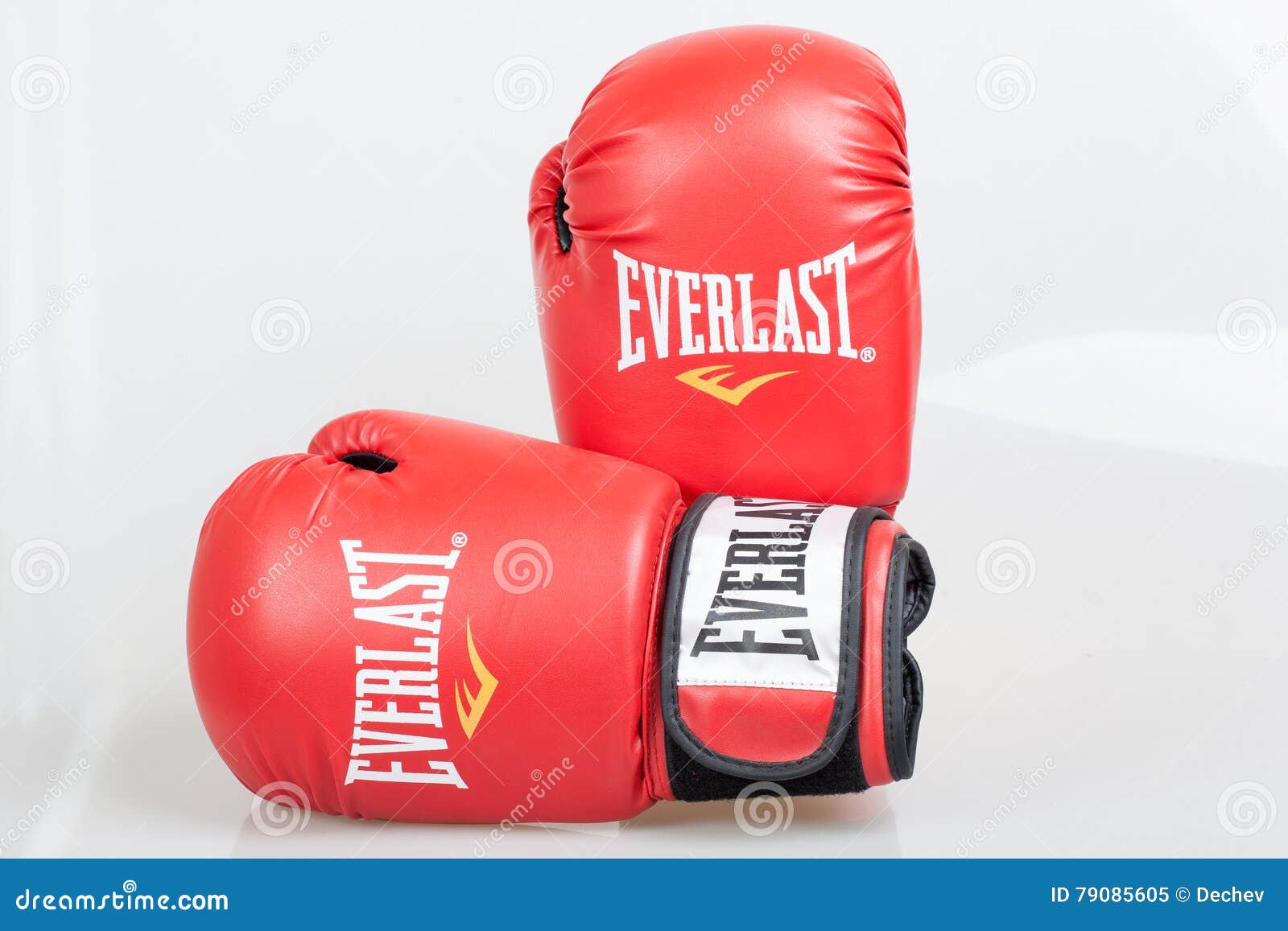 Varna , Bulgaria - DECEMBER 17, 2013: Everlast Red Boxing Gloves