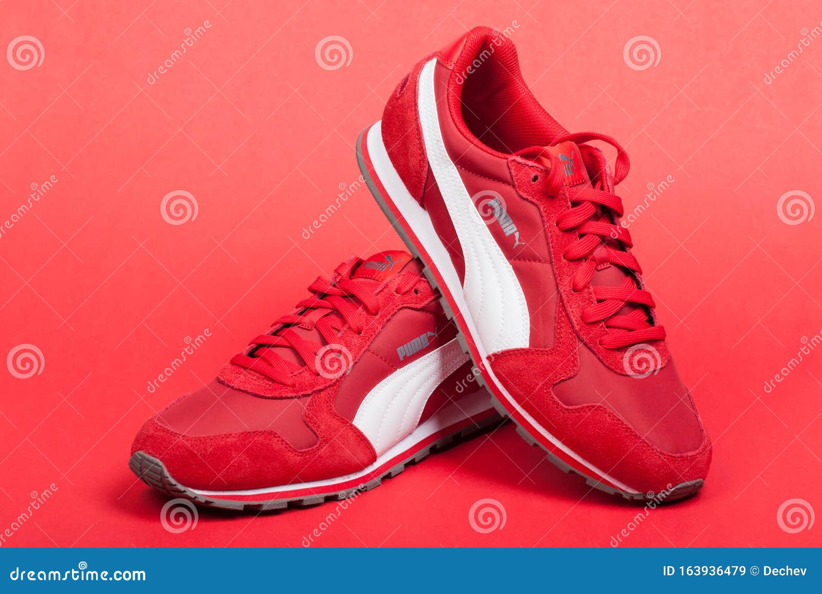 Varna , Bulgaria - JUNE 17, 2017. Red Sport on Red Background. a Major German Multinational Company. Product Shot Editorial Stock Image - Image of company, 163936479