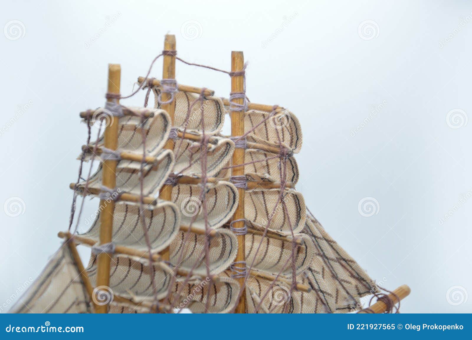 Varnished Model of a Sailing Ship Stock Image Image of model, wooden
