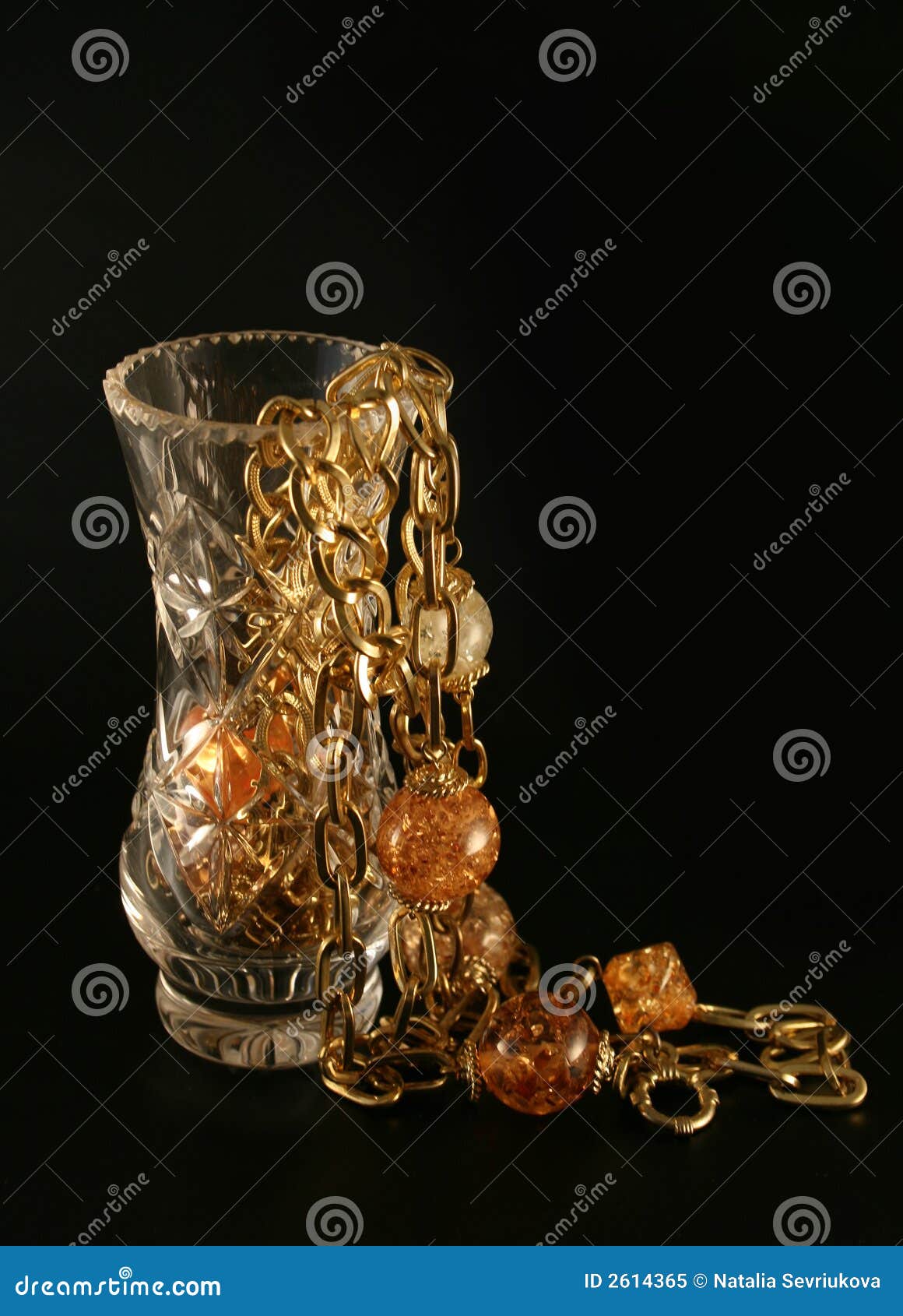 VASE with BEADS at BLACK stock image. Image of beads, black 2614365
