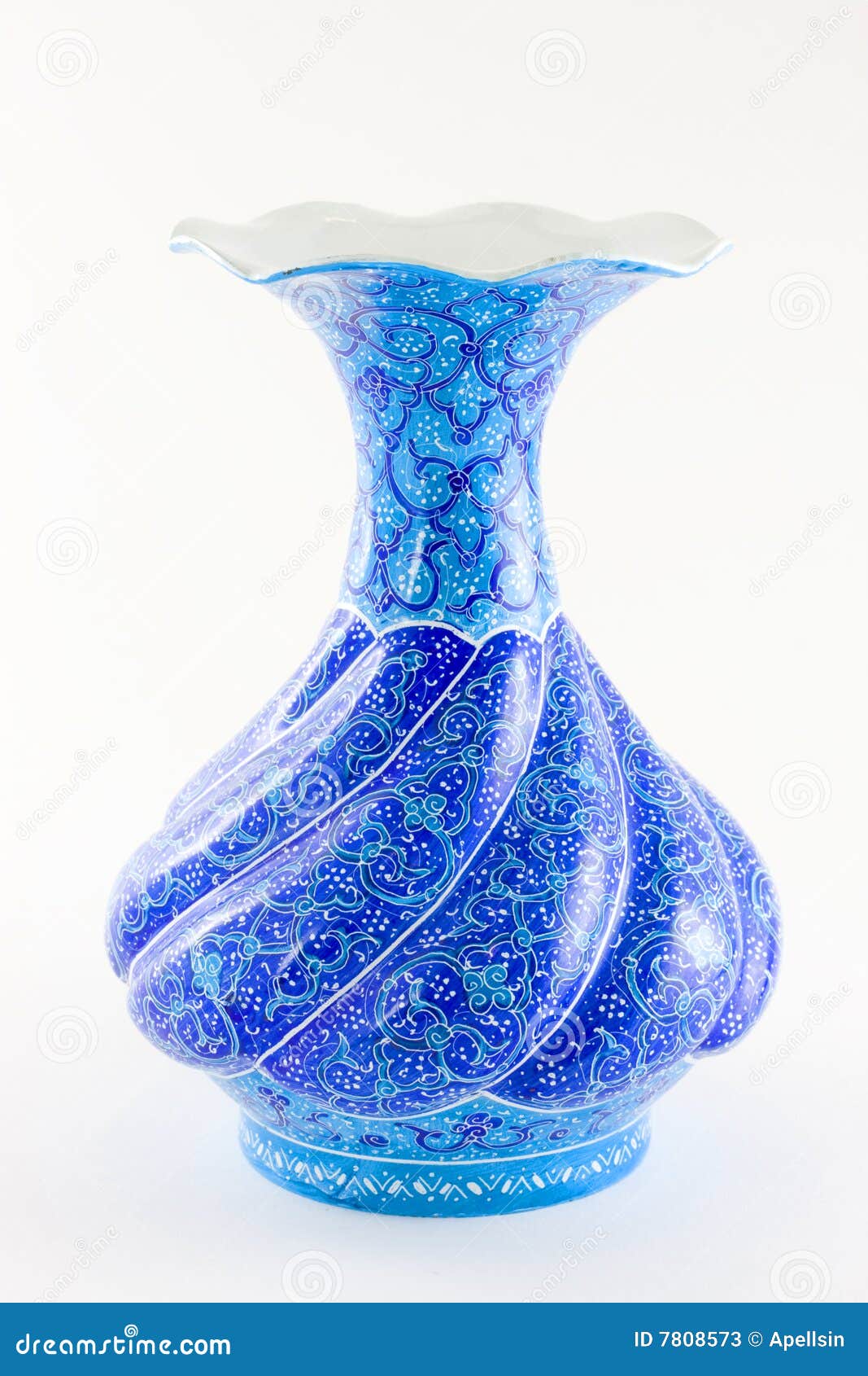 Vase_blue stock image. Image of arab, copper, pretty, glaze 7808573