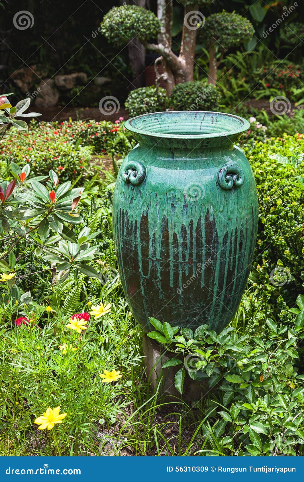 Vase in the garden stock image. Image of innocence, sculpture 56310309