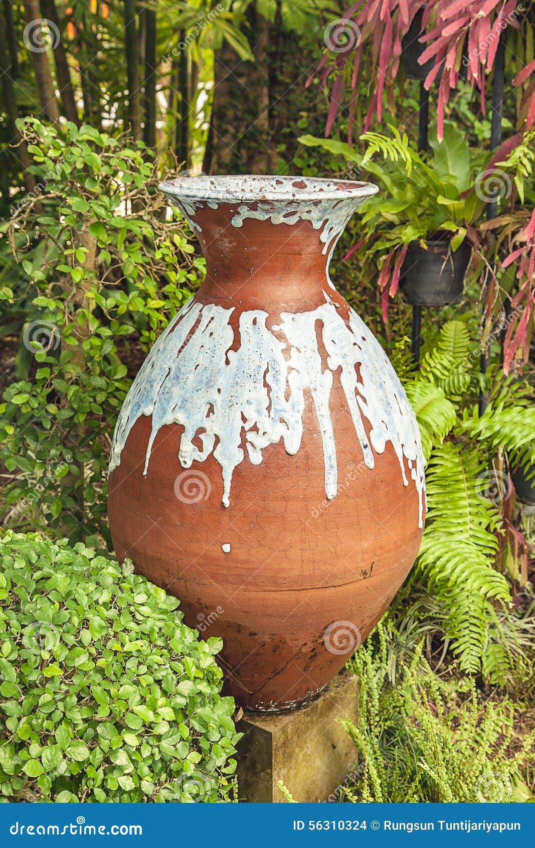 Vase in the garden stock photo. Image of stone, artistic 56310324