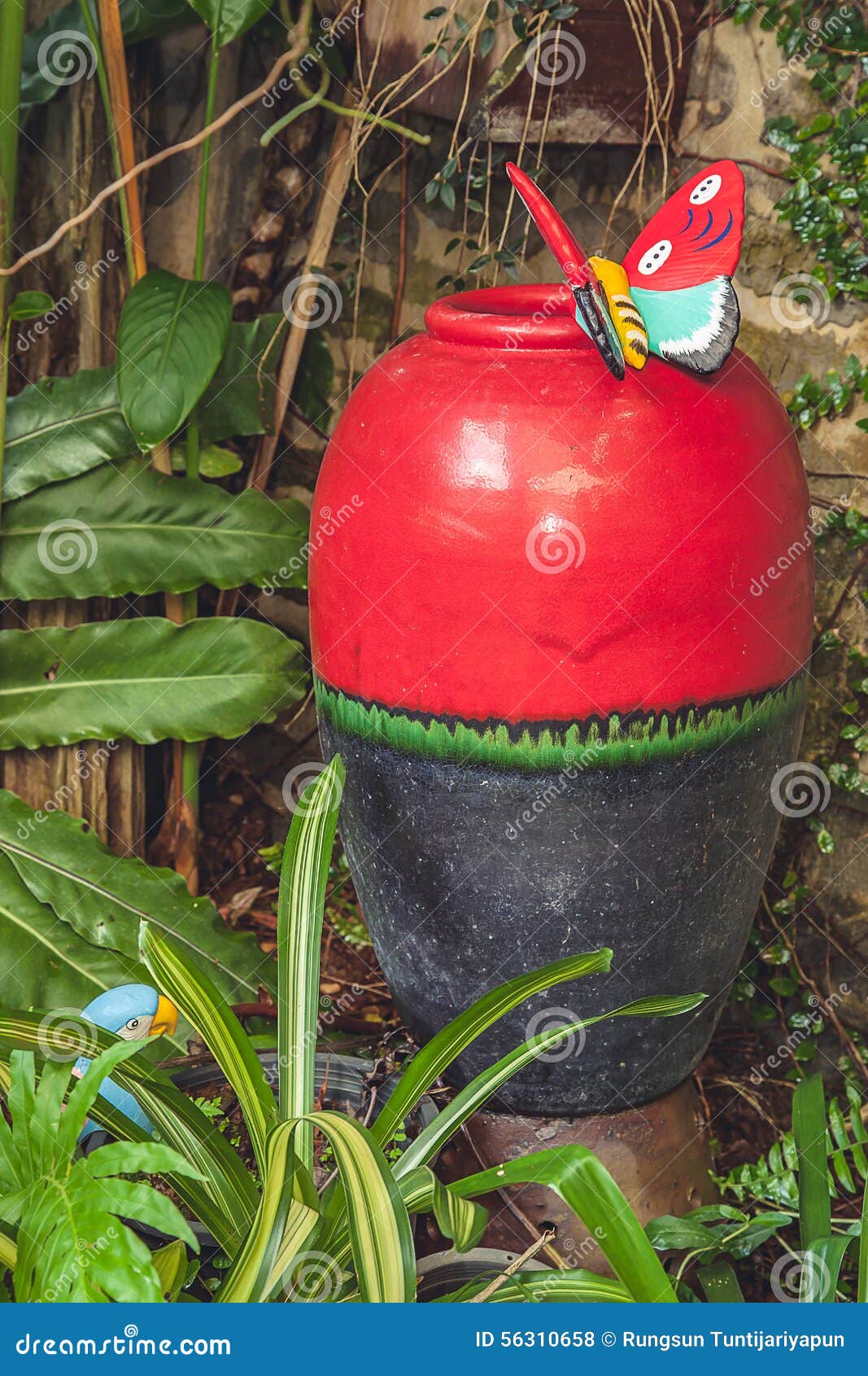 Vase in the garden stock photo. Image of expression, rock 56310658