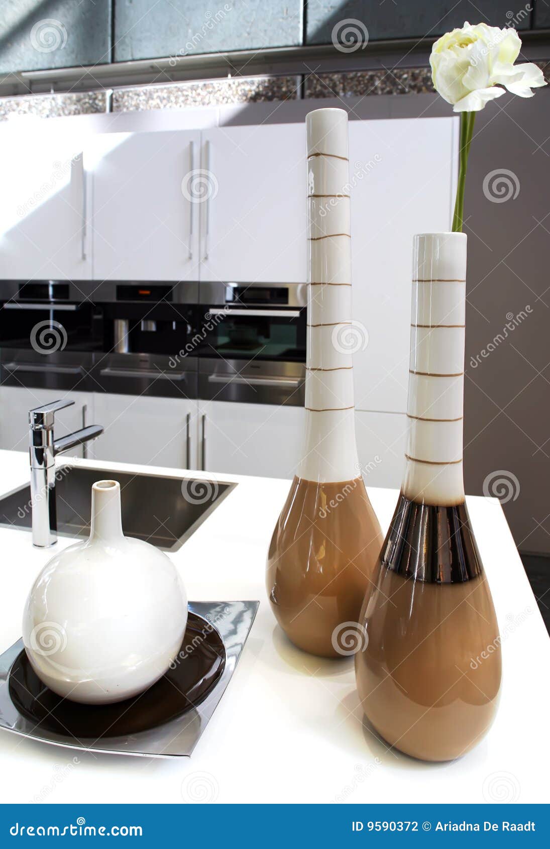 Vase in Kitchen stock photo. Image of kitchen, decor, decorated 9590372