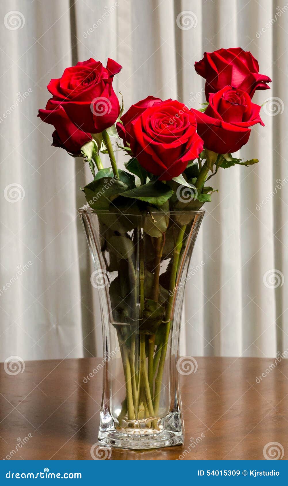 Vase of Red Roses with White Draped Background Stock Image Image of