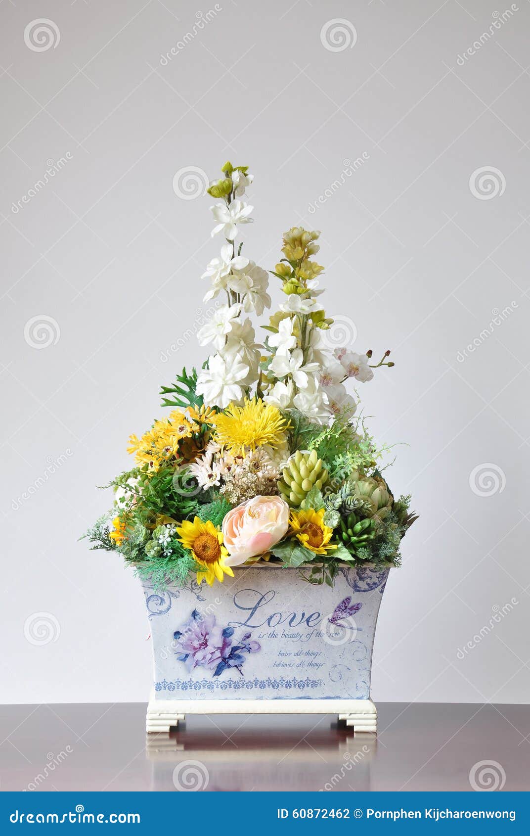 Vases artificial flowers stock photo. Image of interior 60872462