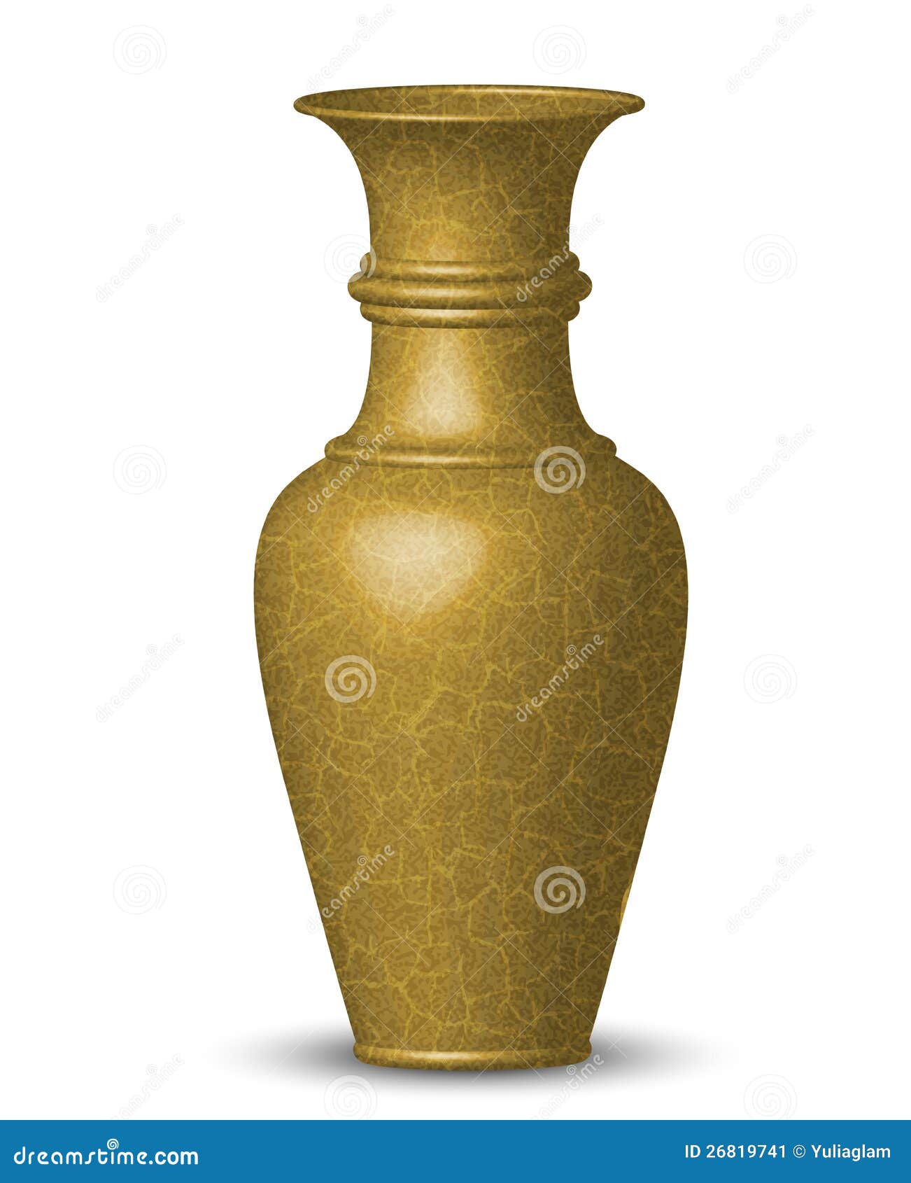 Vaso dorato illustrazione vettoriale. Illustrazione di tesaurizzazione -  26819741