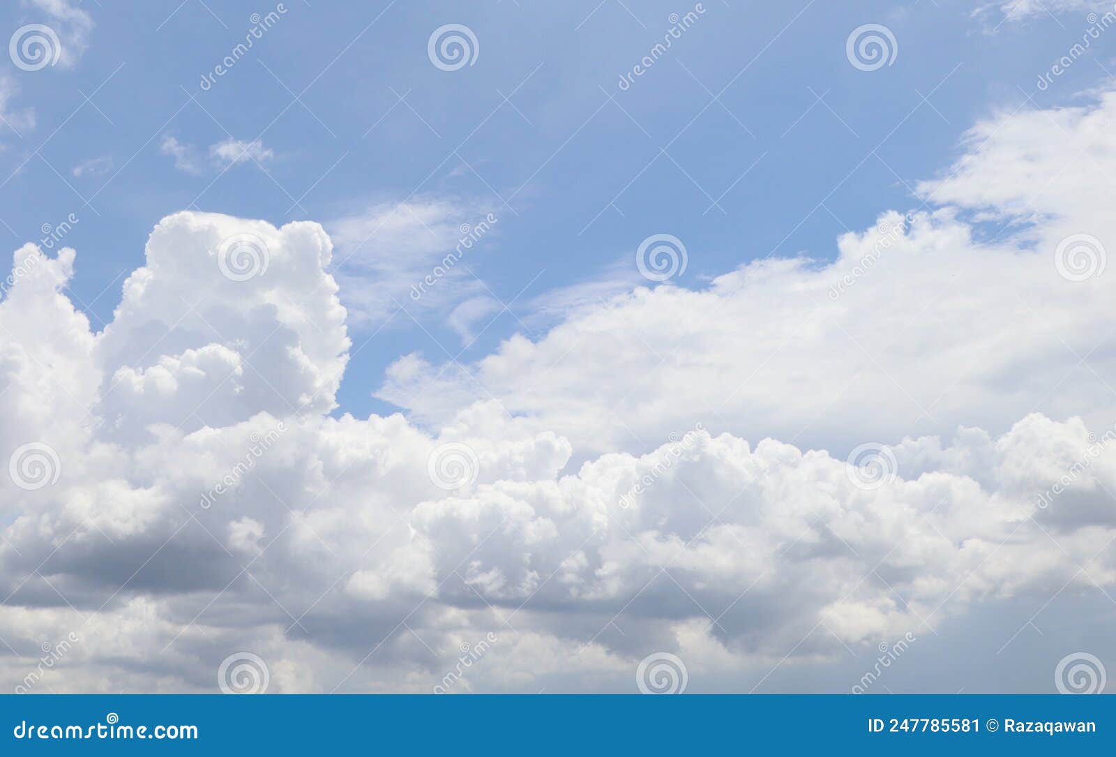 Vast, Bright, Clear and Cloudy Blue Sky Stock Image - Image of ...