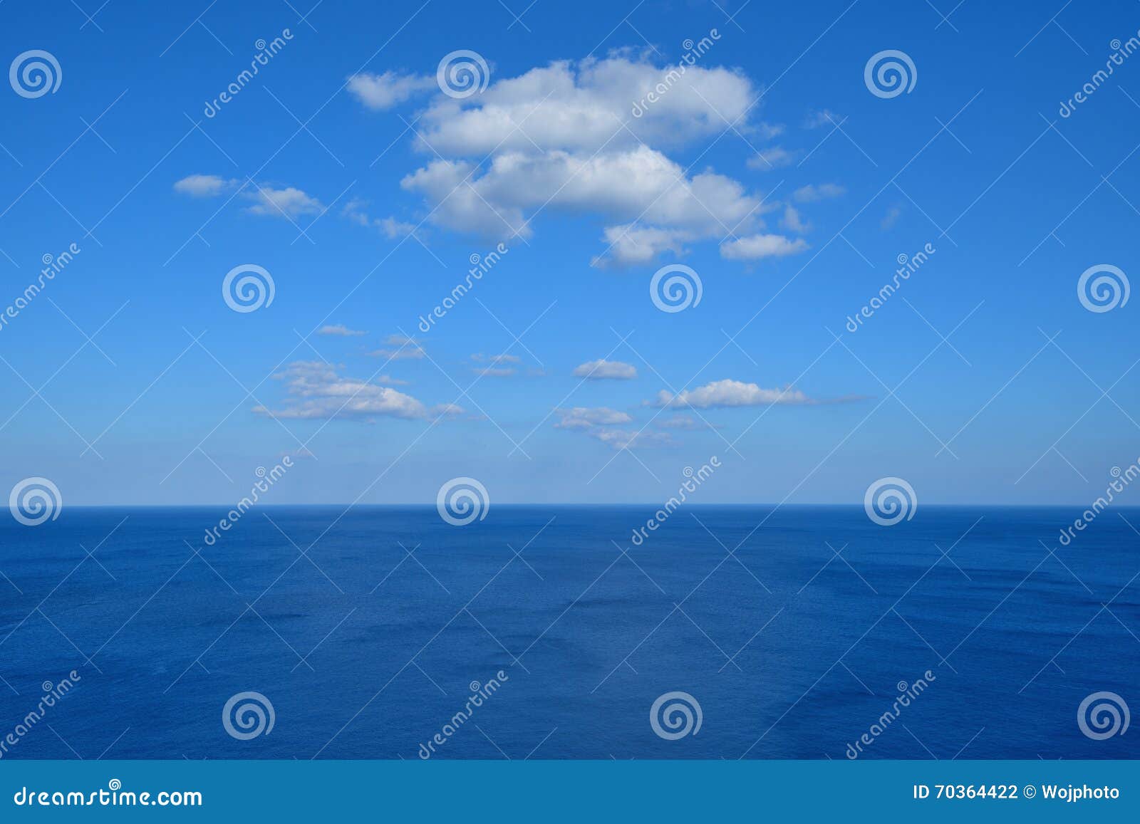 vast deep blue sea with clouds