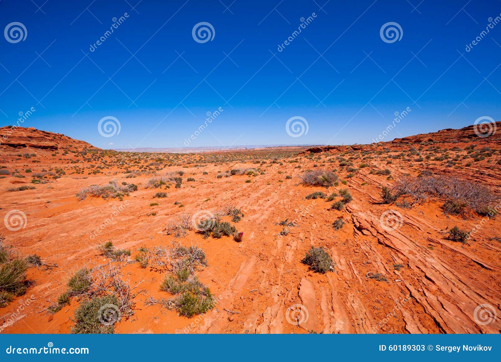 vast desert near colorado river canyons, usa
