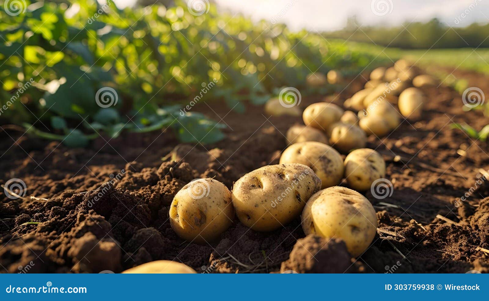 a field of potatoes that have been harvested and left in the ground.