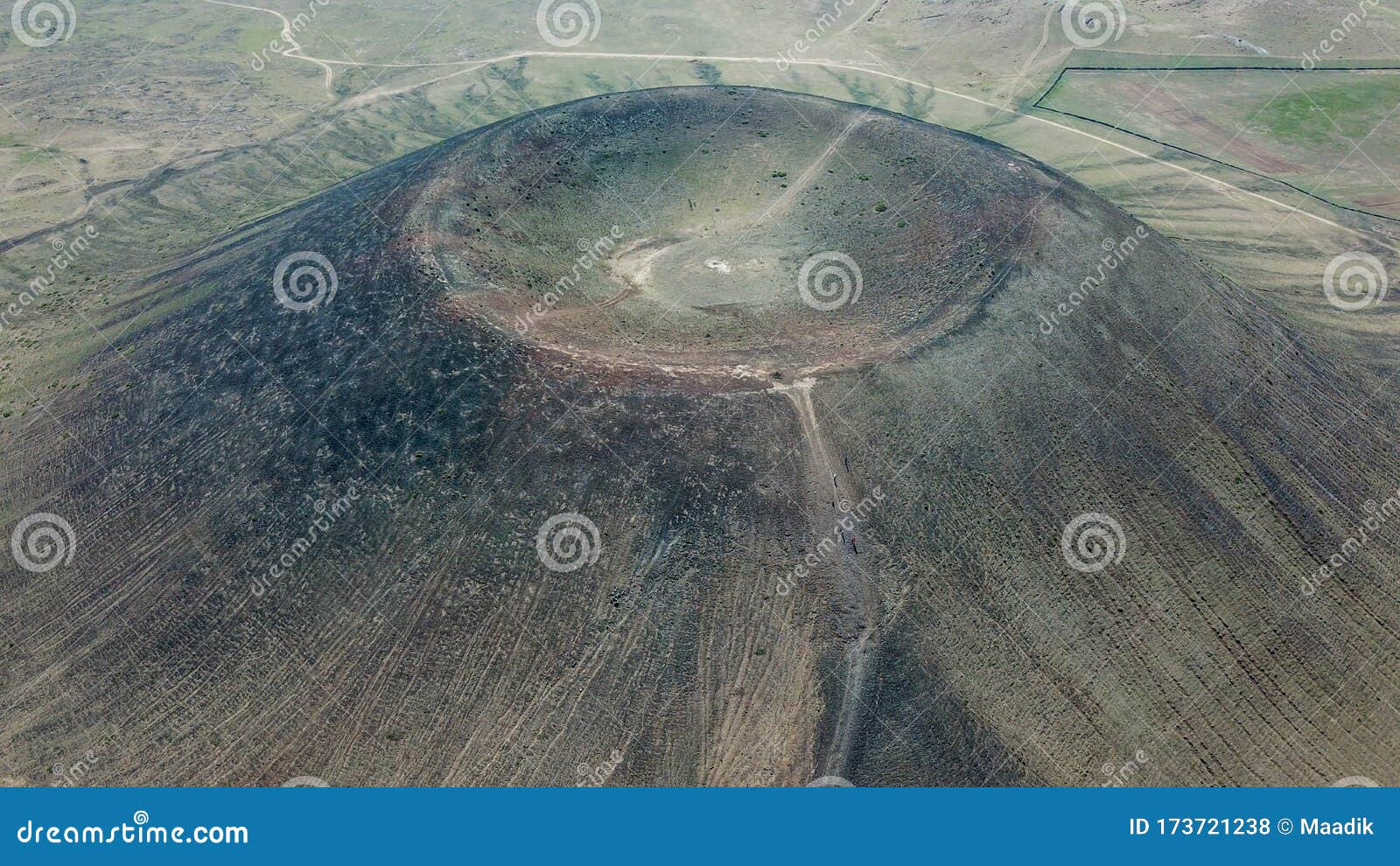 aerial photography of natural scenery of ulan hada volcano group chahar volcano group in inner mongolia, china