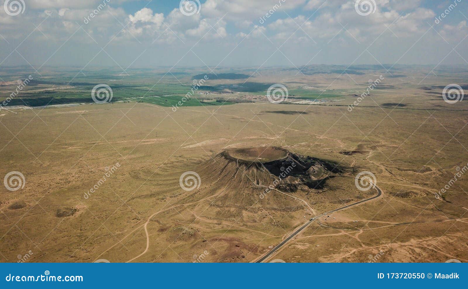 aerial photography of natural scenery of ulan hada volcano group chahar volcano group in inner mongolia, china