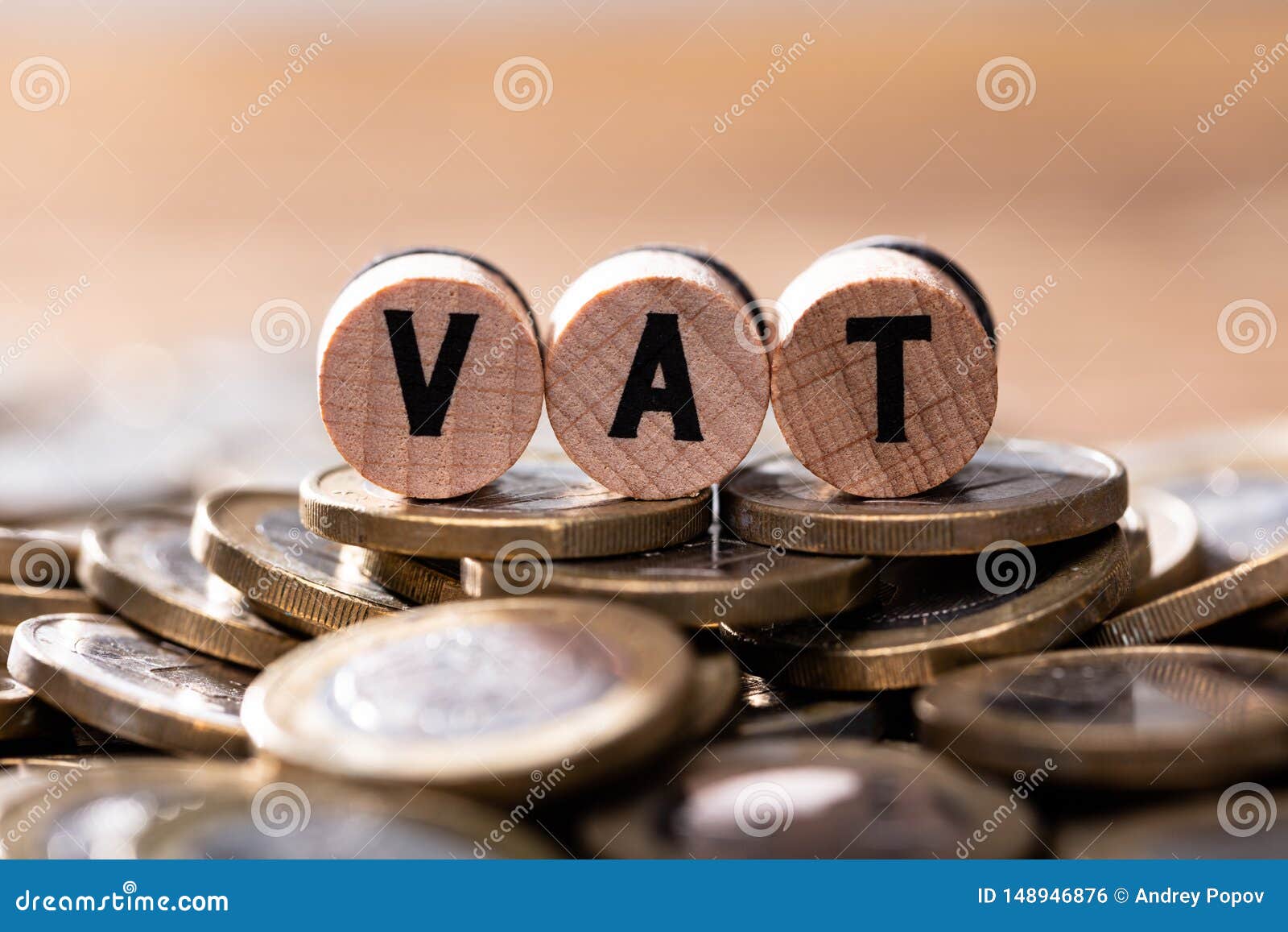 Vat Cubic Blocks On Many Coins Stock Photo - Image of ...