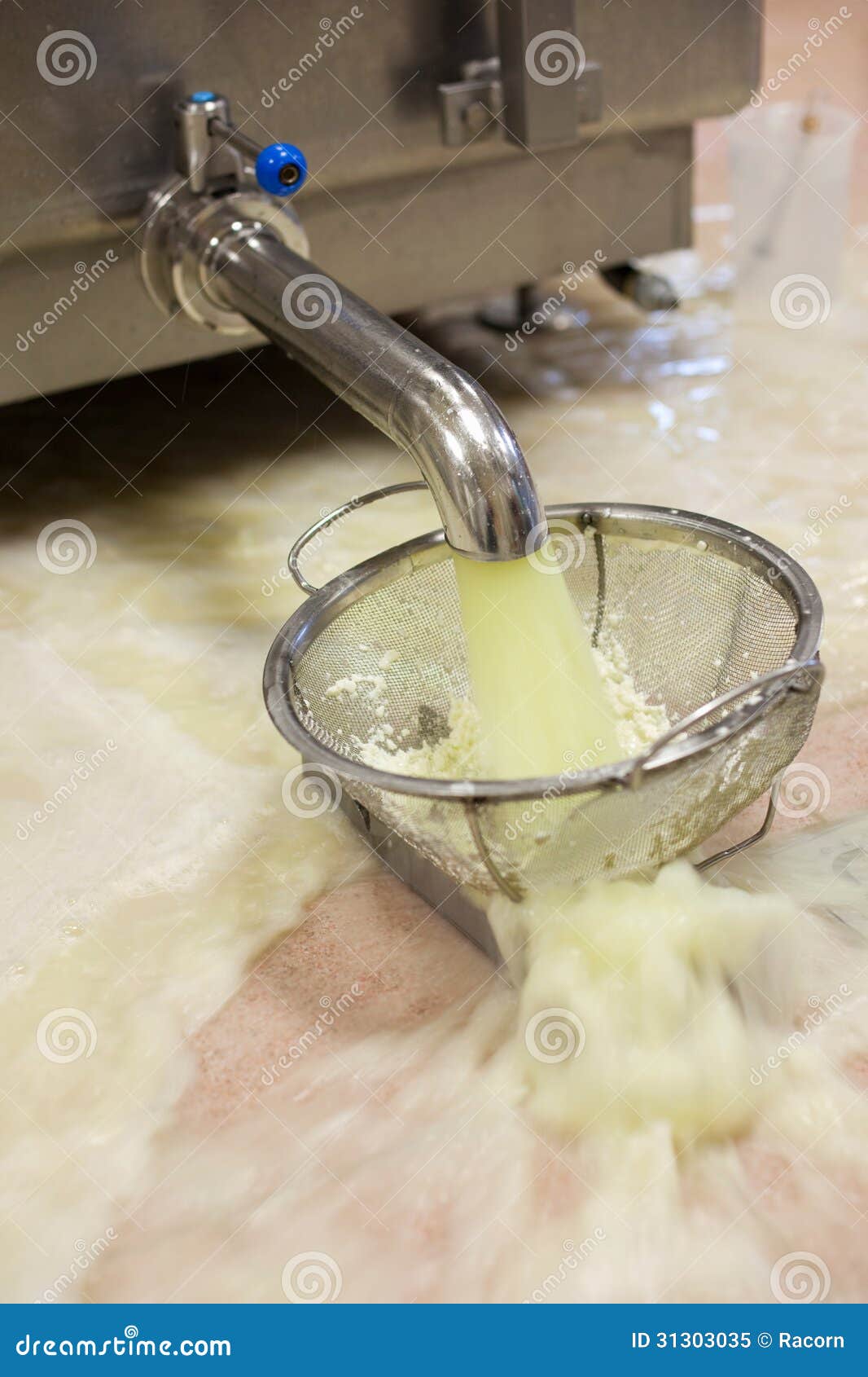 Vat Machine Draining Whey in a Cheesemaker Shop Stock Image Image of
