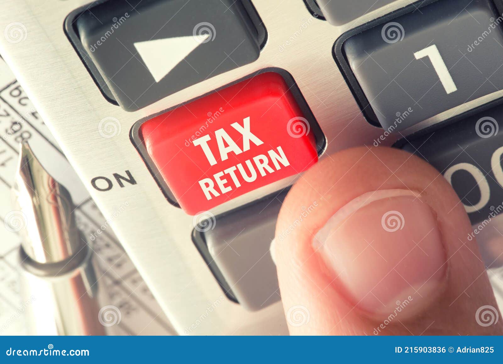vat-or-tax-return-concept-with-hand-calculator-buttons-and-finger
