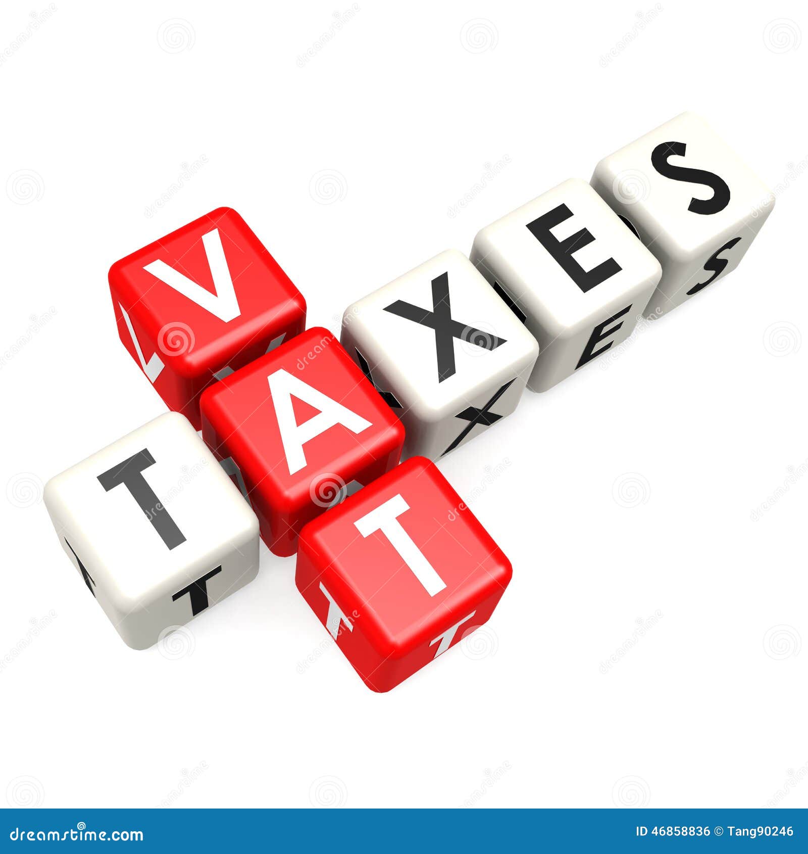 Vat Taxes Buzzword Stock Illustration - Image: 46858836