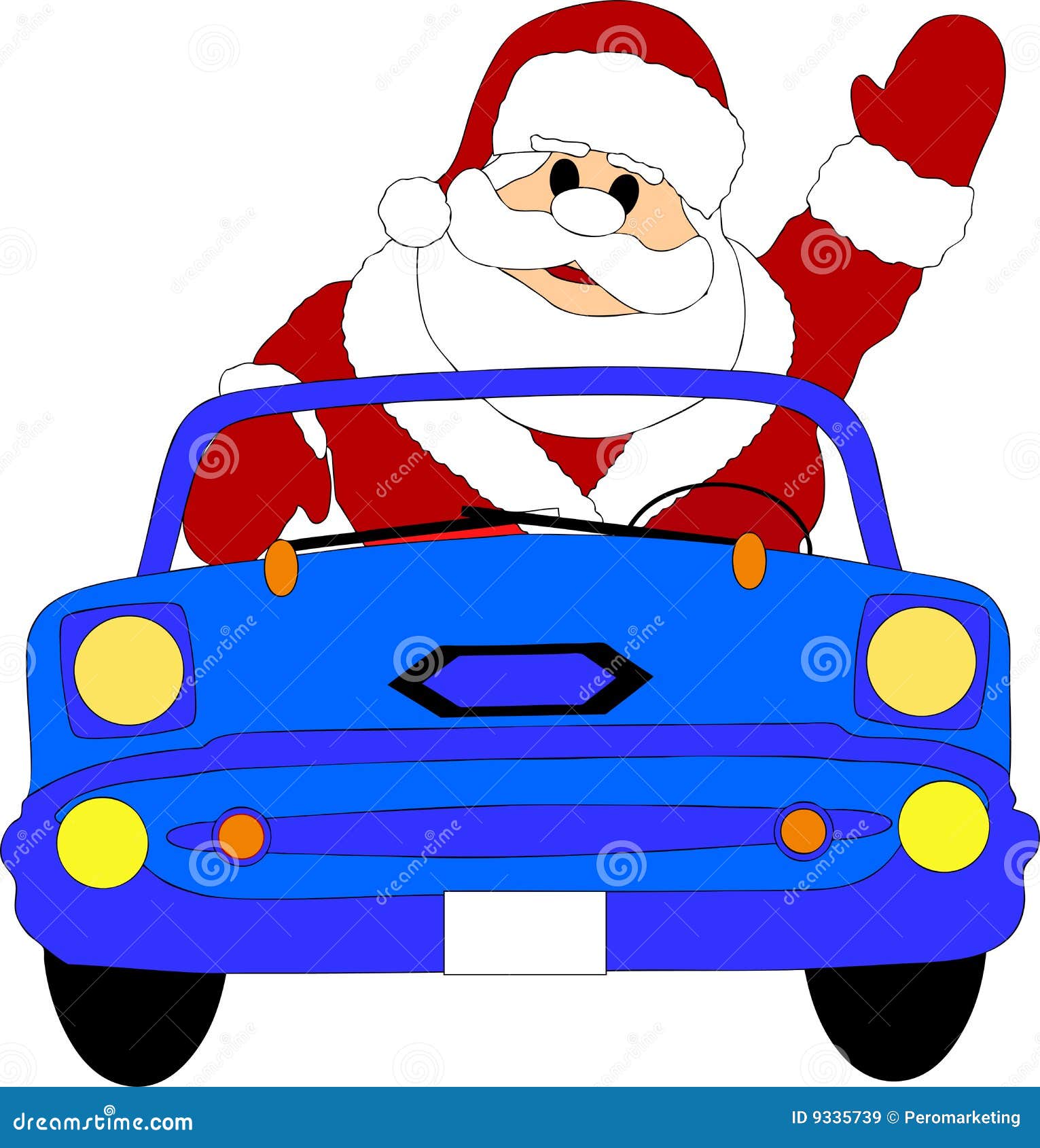 Vater Weihnachten Das Auto Antreibt Vektor Abbildung Illustration Von Weihnachten Auto