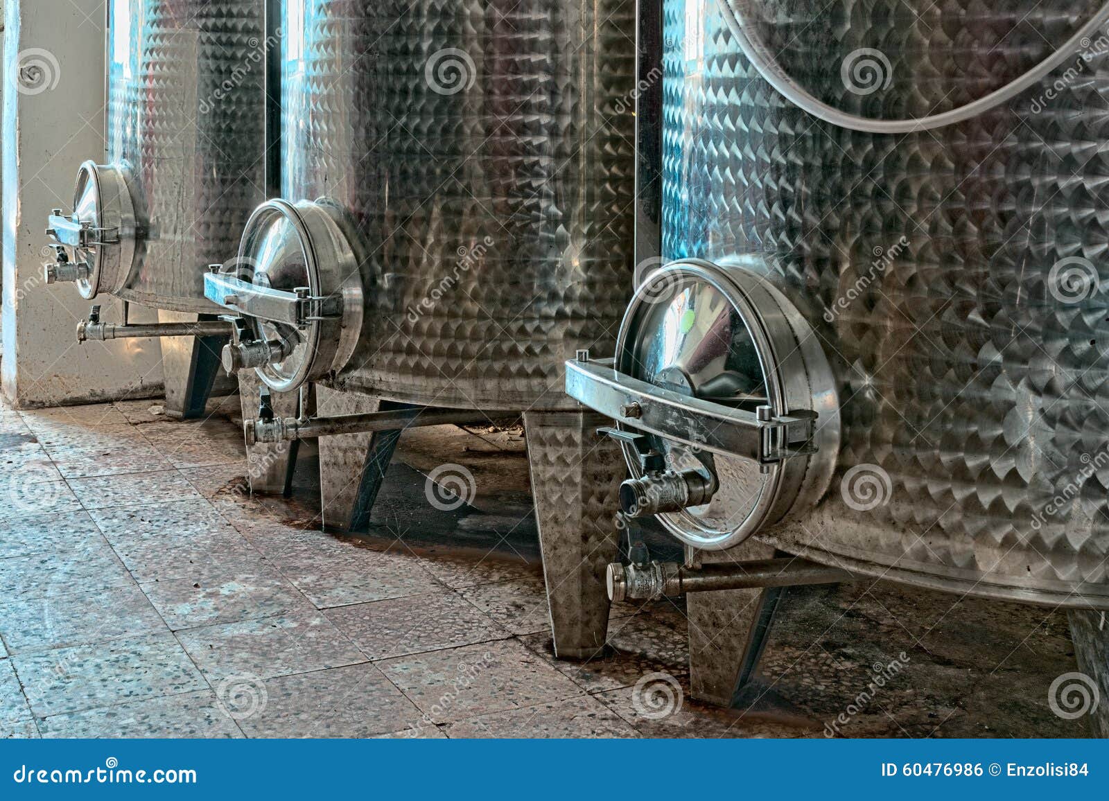 Vats for wine stock photo. Image of metal, agribusiness 60476986