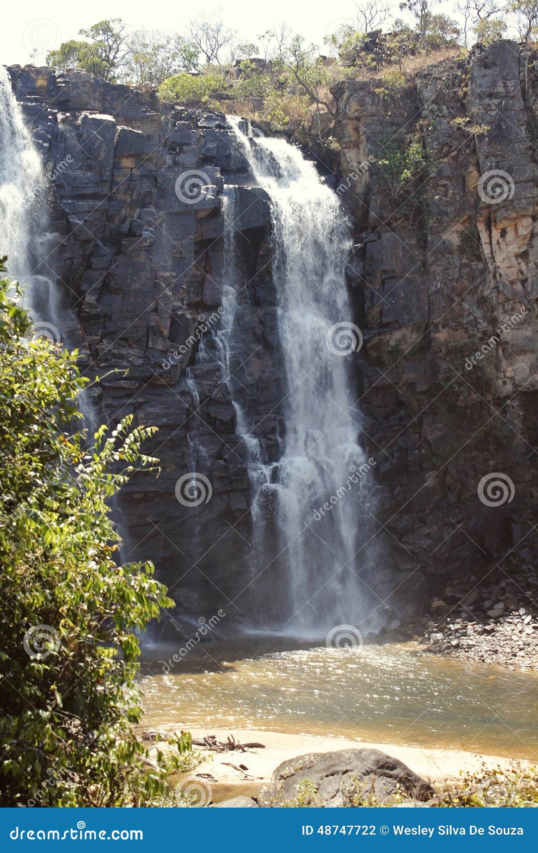 Vattenfall Pirenopolis - Goias - Brasilien. Vattenfall södra Pirenopolis - Goias - Brasilien - Amerika