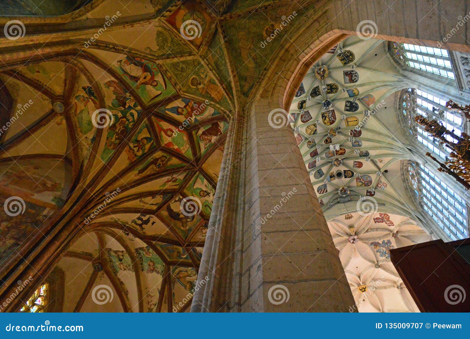 Vaulted Ceiling Interior Of St Barbara S Church Kutna