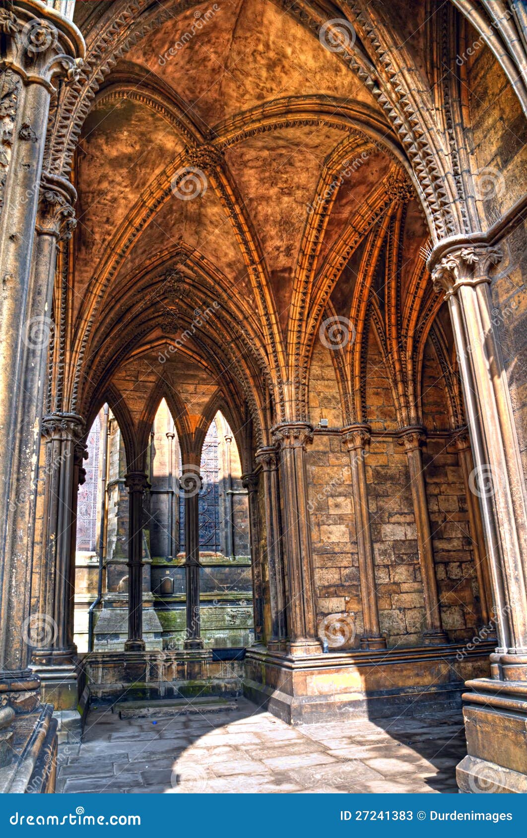 vaulted cloister, lincoln cathedral, england