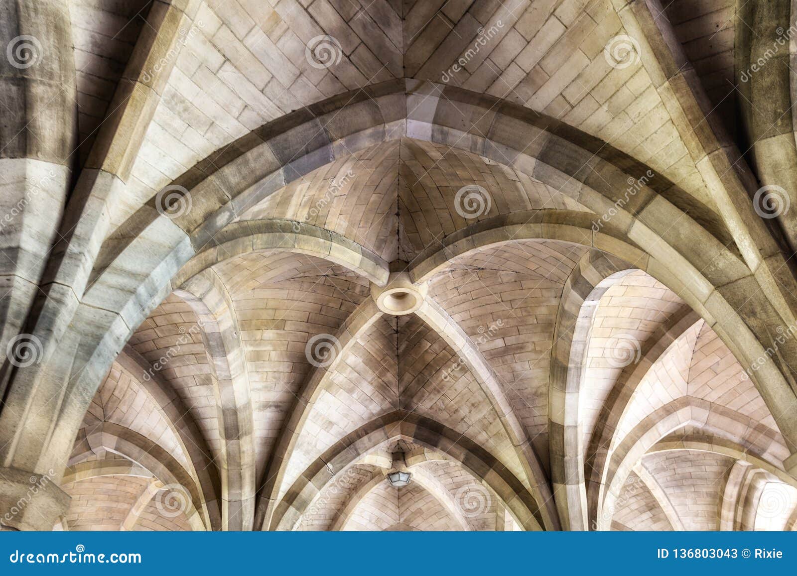 Dome and Ribbed Vaulted Ceiling Stock Image Image of details