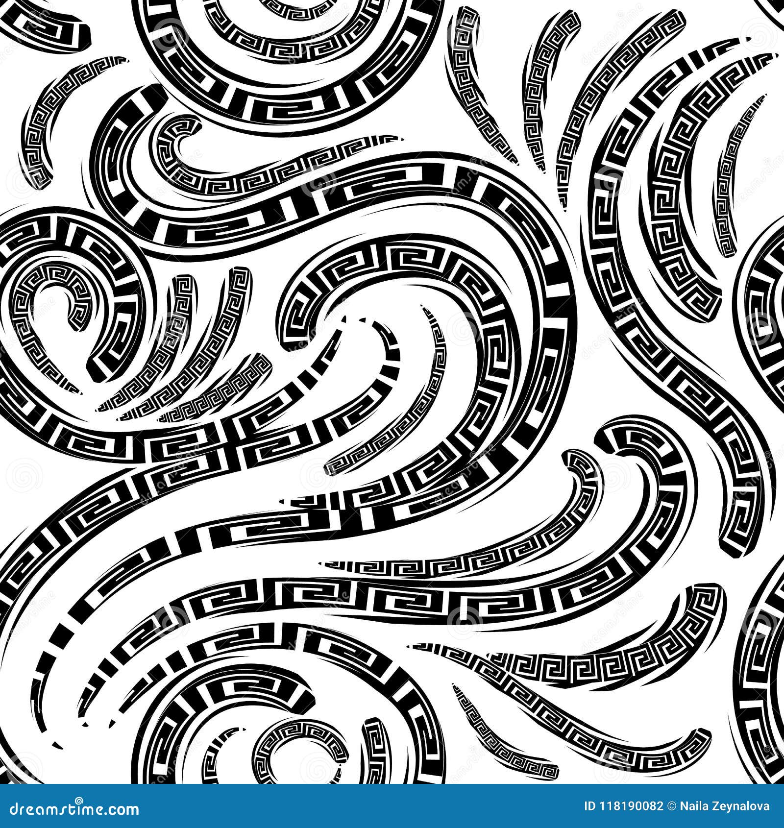 vawy greek key meander seamless pattern.  abstract pattern