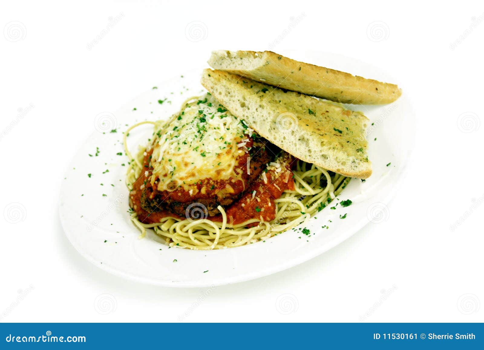 Veal or chicken parmesean stock image. Image of tomato 11530161