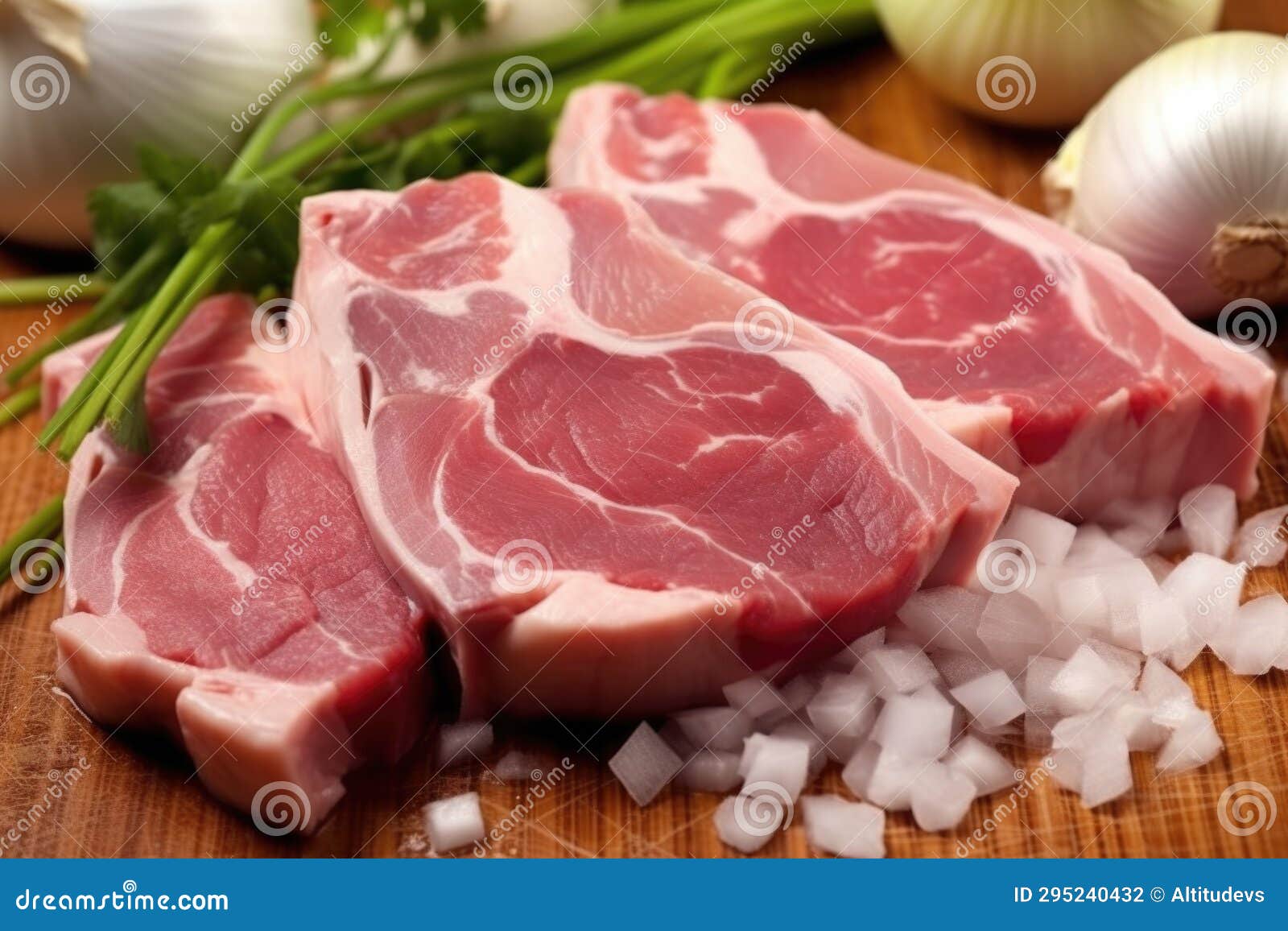 Veal Chops in Closeup, with Visible Texture Stock Photo Image of