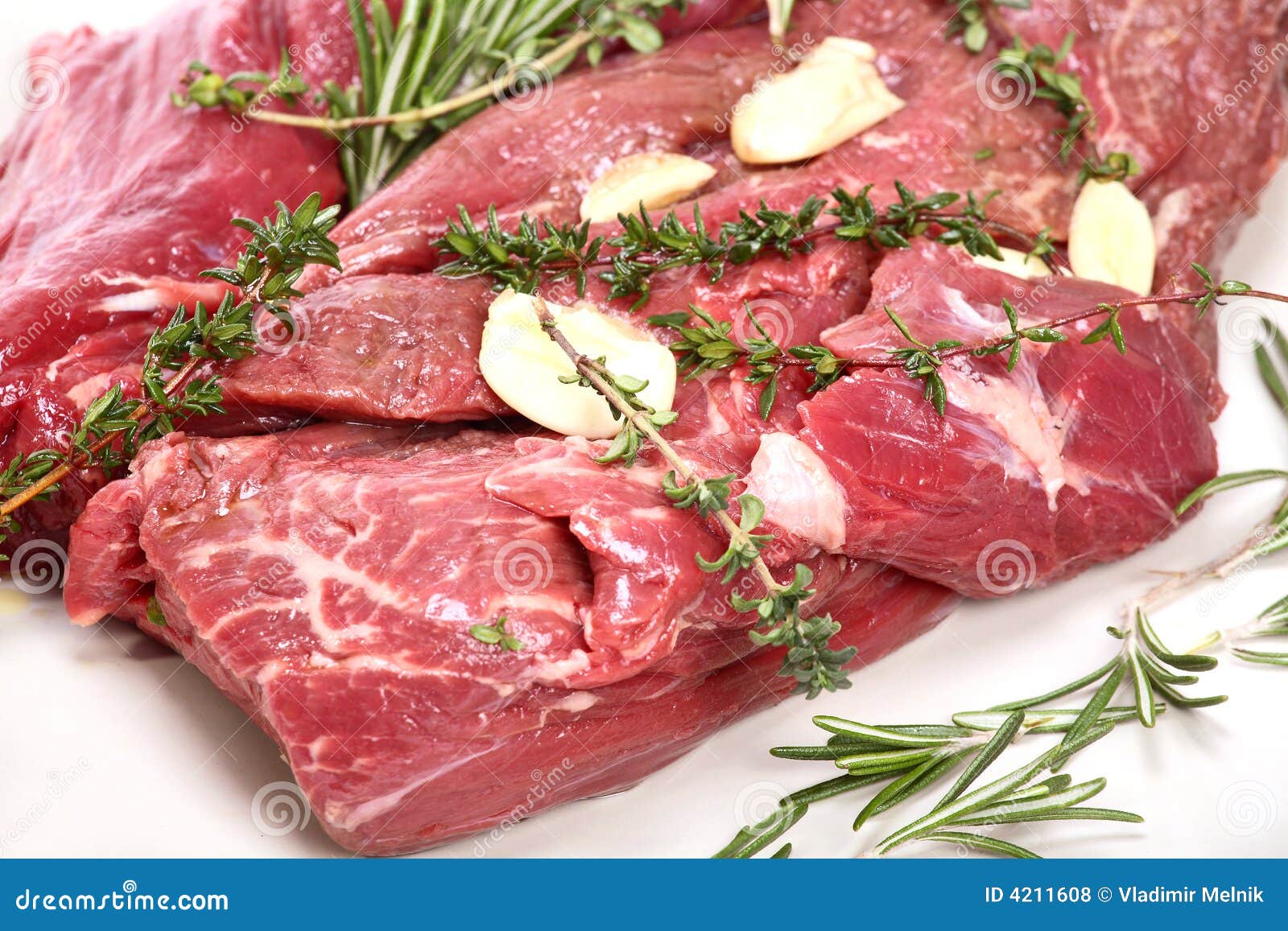 Veal Fillet with Aromatic Herbs Stock Photo Image of meal, tenderloin