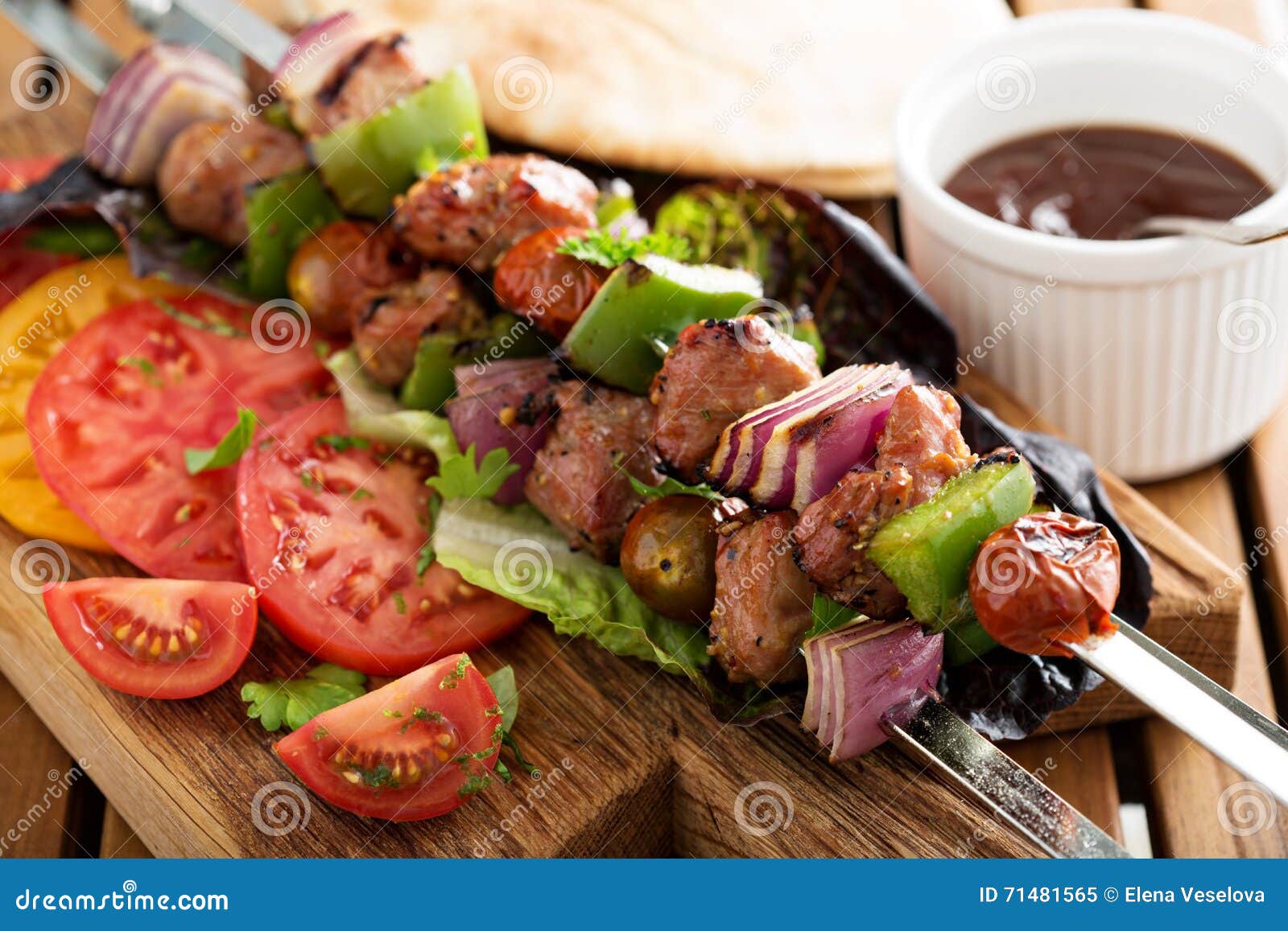 Veal Kebabs with Vegetables Stock Image Image of closeup, grill 71481565