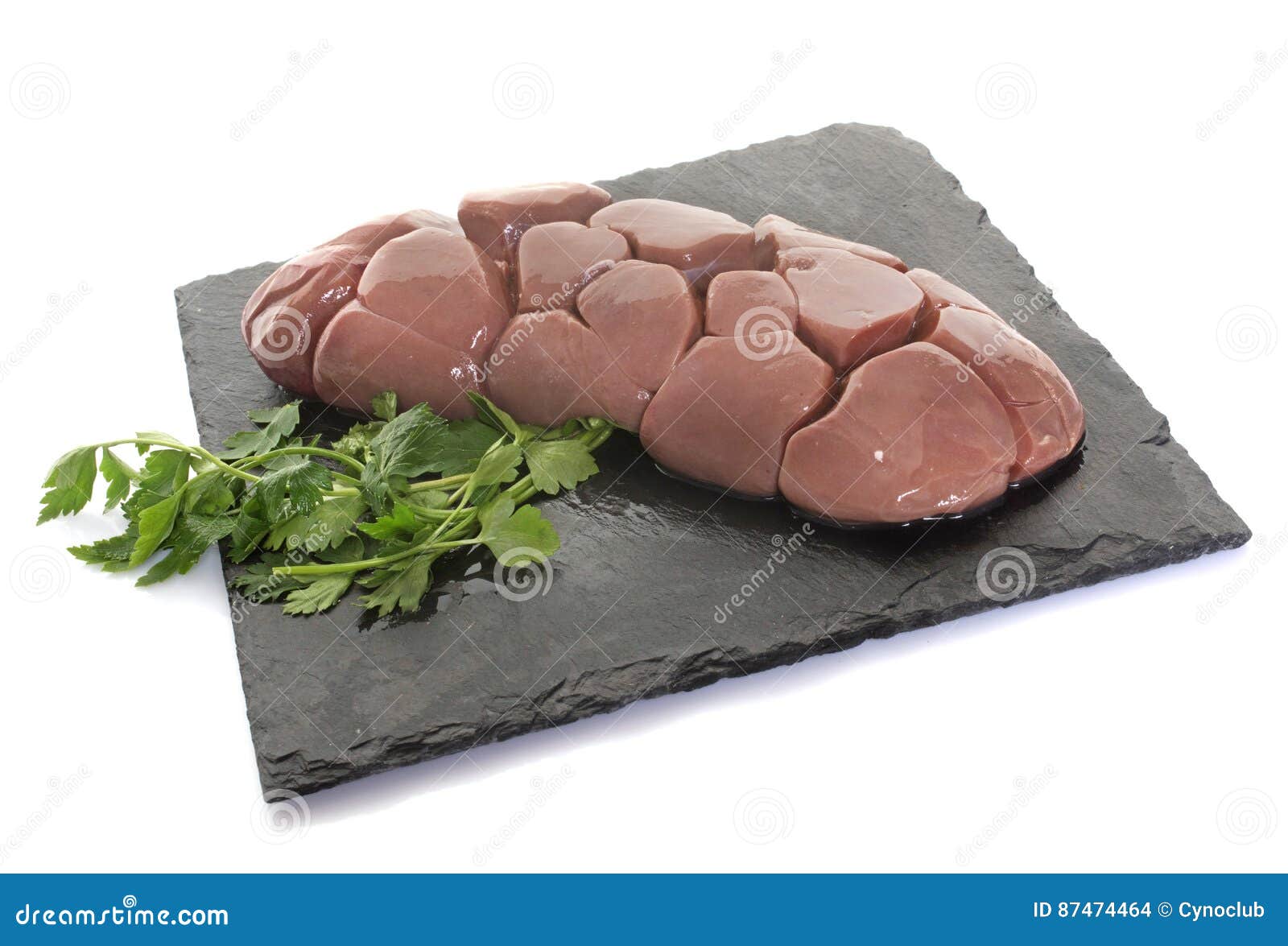 Veal kidney in studio stock photo. Image of white, meal 87474464