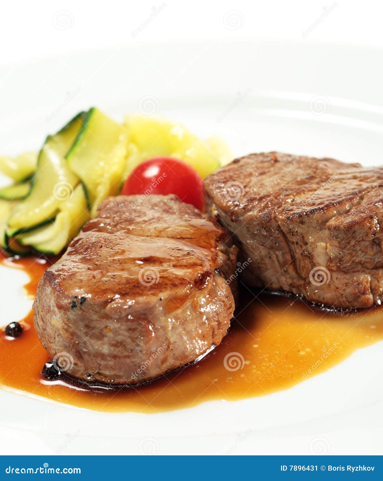 Veal Medallions with Zucchini Stock Image Image of dinner, cuisine
