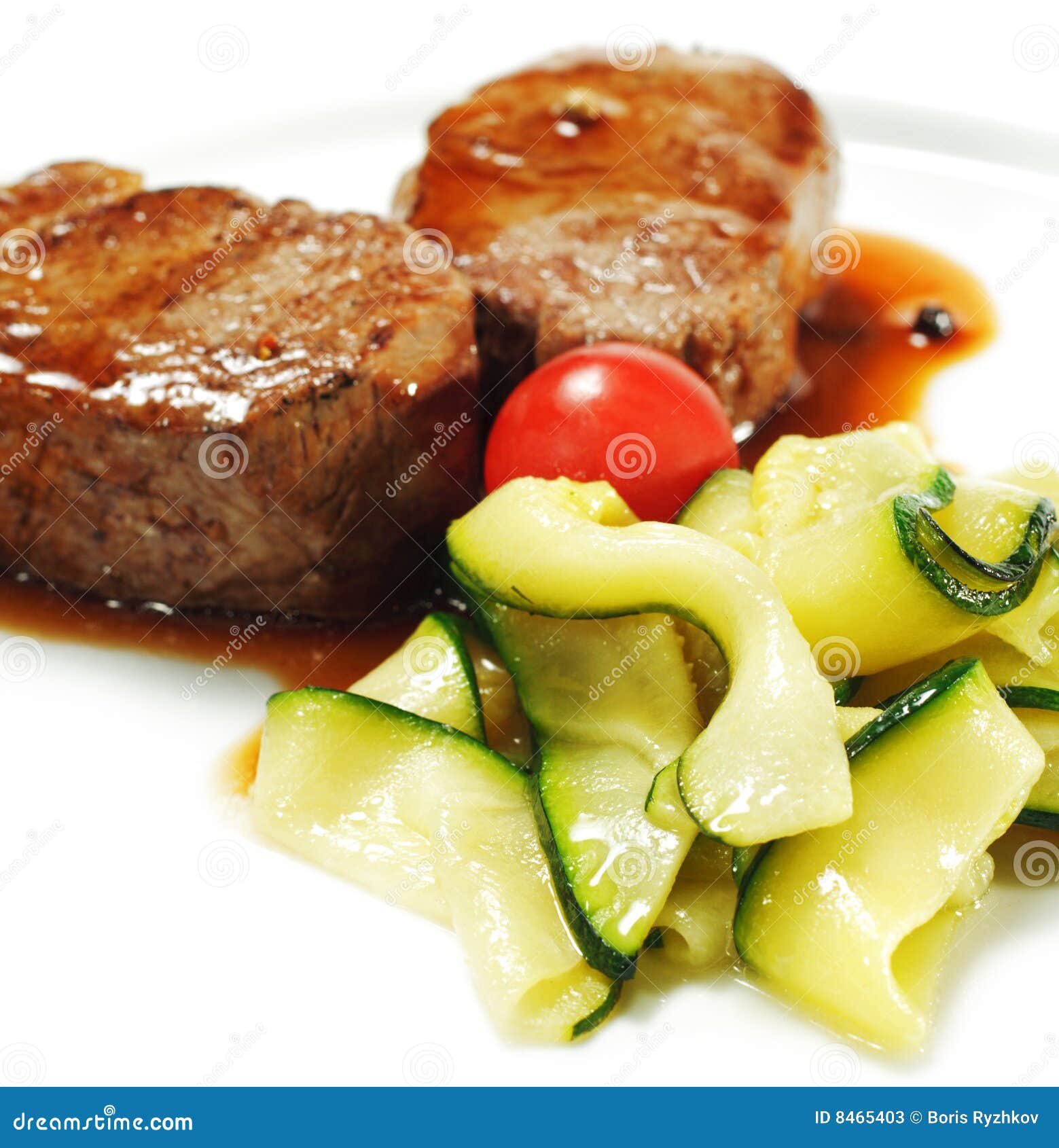 Veal Medallions with Zucchini Stock Image Image of elegance, heat
