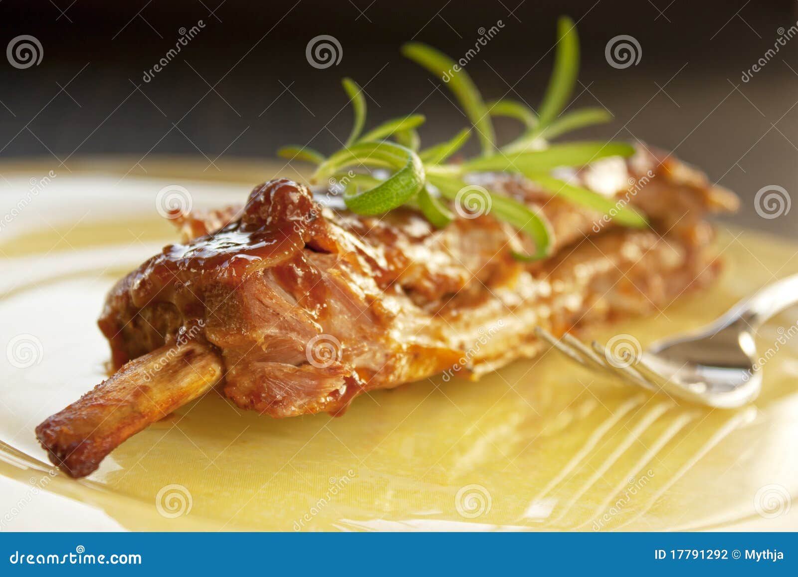 Veal ribs with sauce stock photo. Image of dinner, grilled 17791292