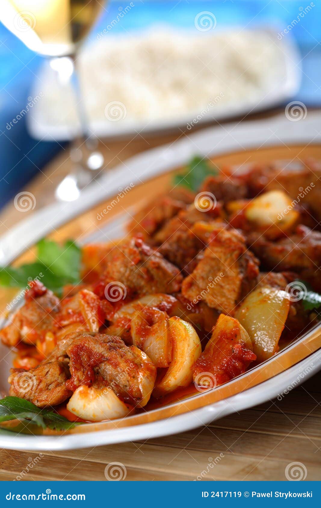 Veal and wine stock image. Image of gourmet, eating, delicious 2417119