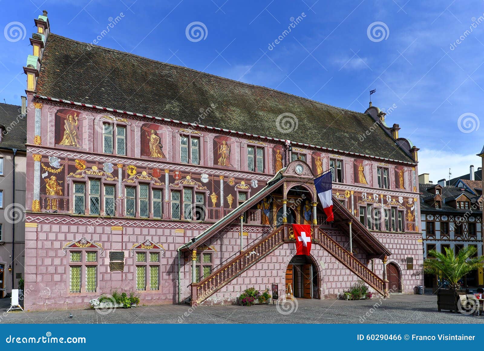vecchio municipio in mulhouse - alsazia - francia