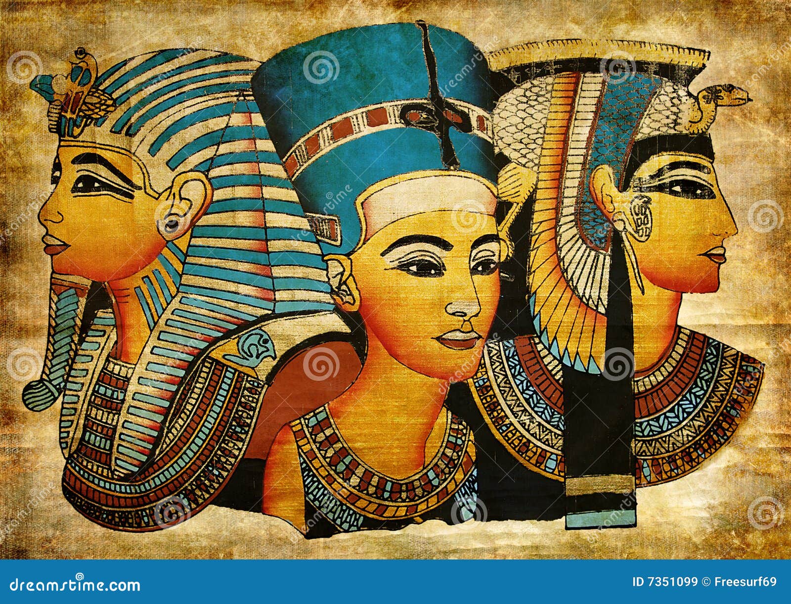 Vecchio papiro egiziano immagine stock. Immagine di colore 7351099