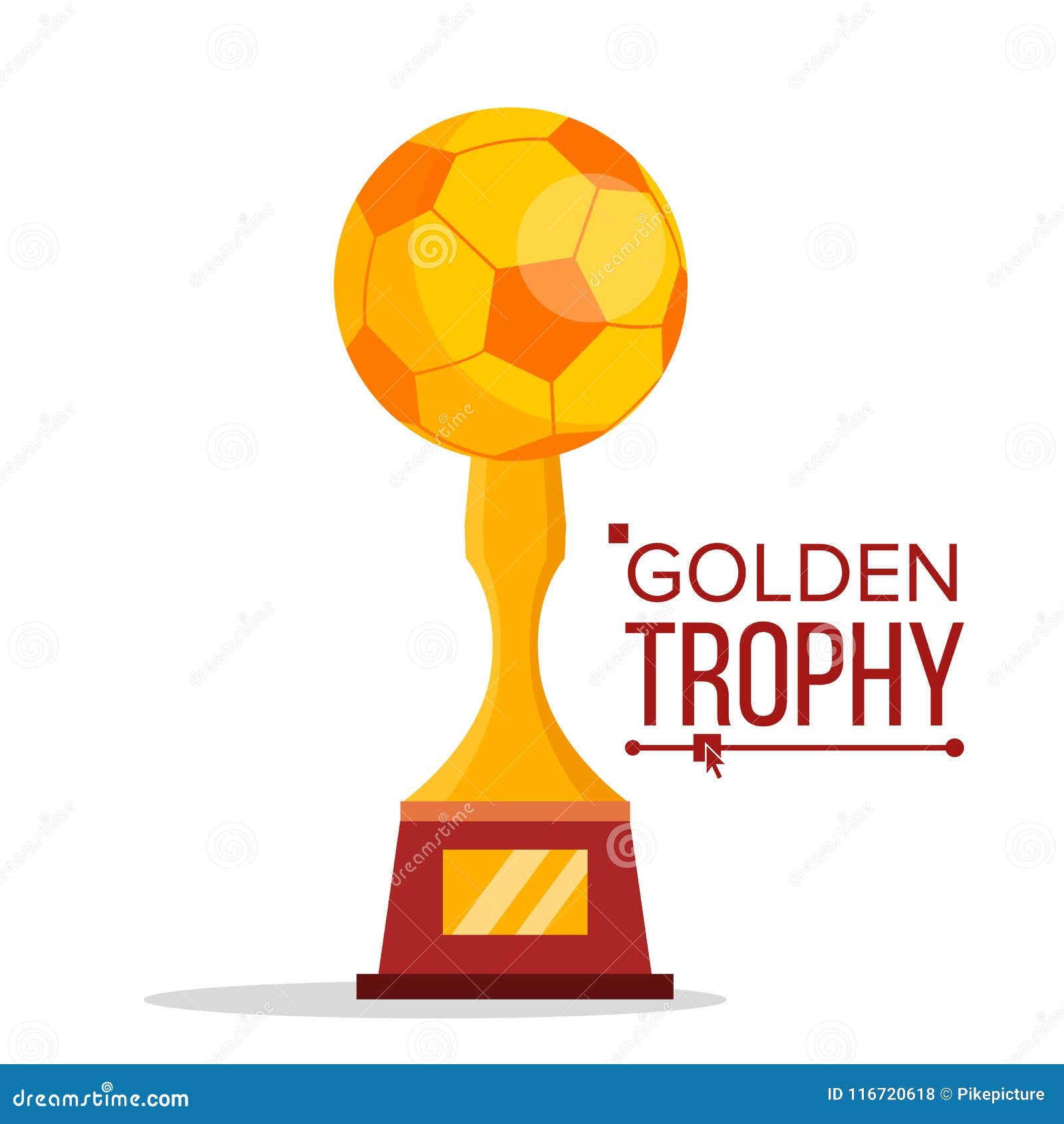 Coupe Monde Trophée D'or Football Sport Gagnant Illustration Prix