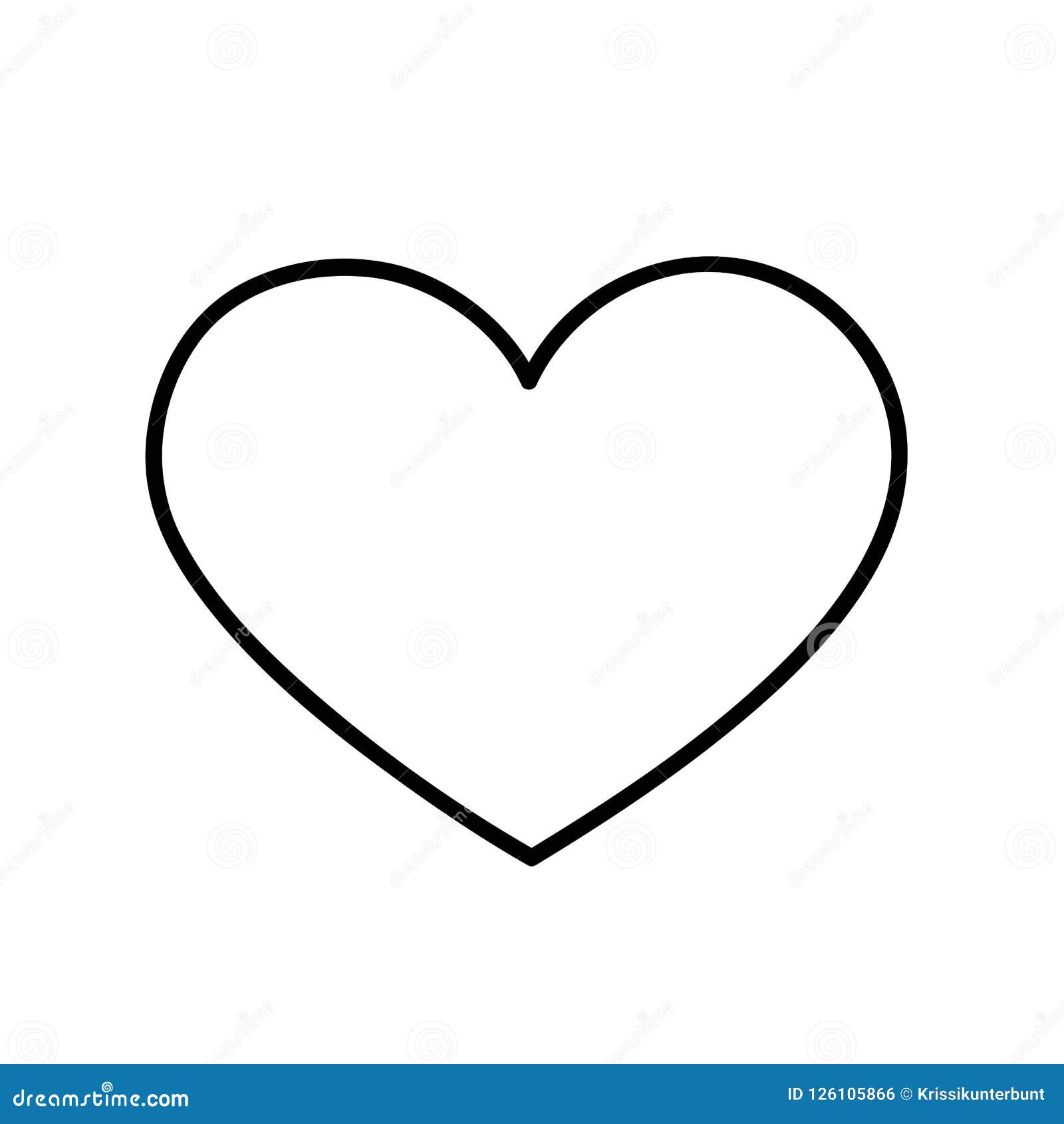 icône de contour isolé noir de ballon en forme de coeur sur fond