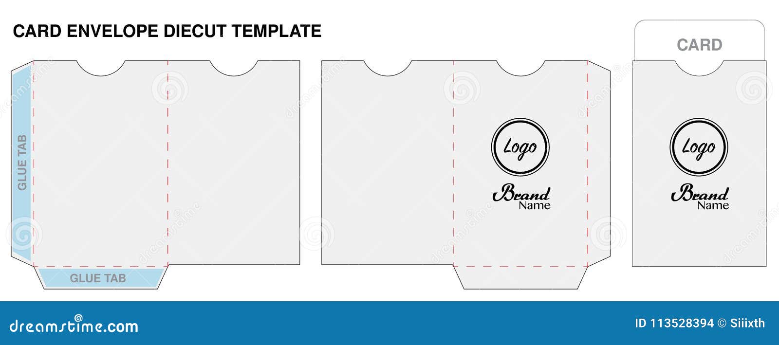 Maquette de carte et enveloppe Stock Template