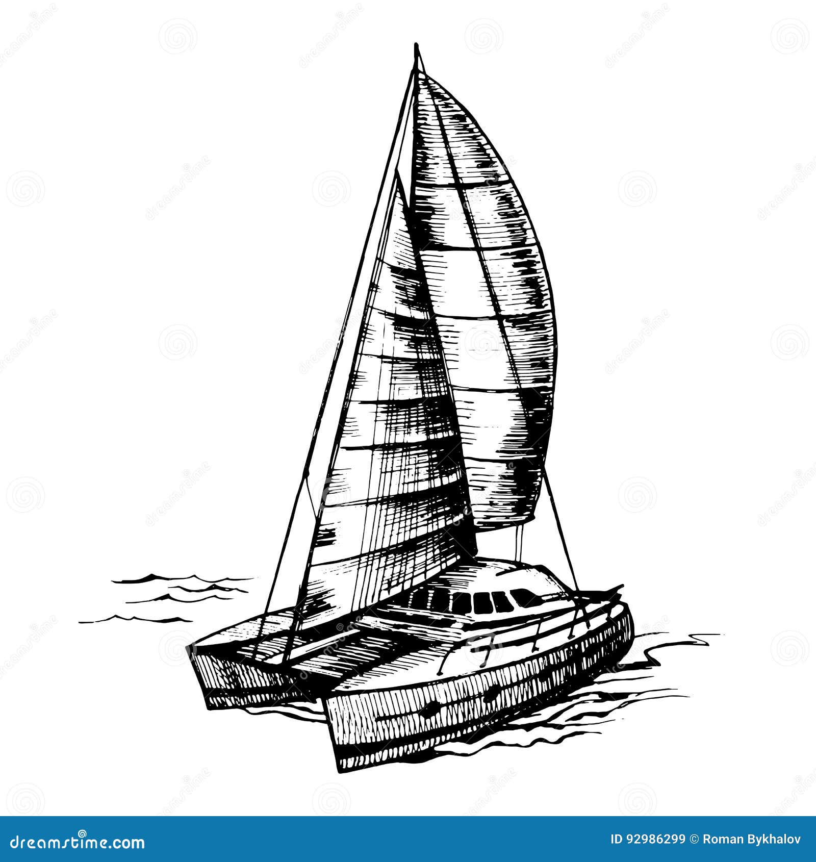 dessiner un catamaran