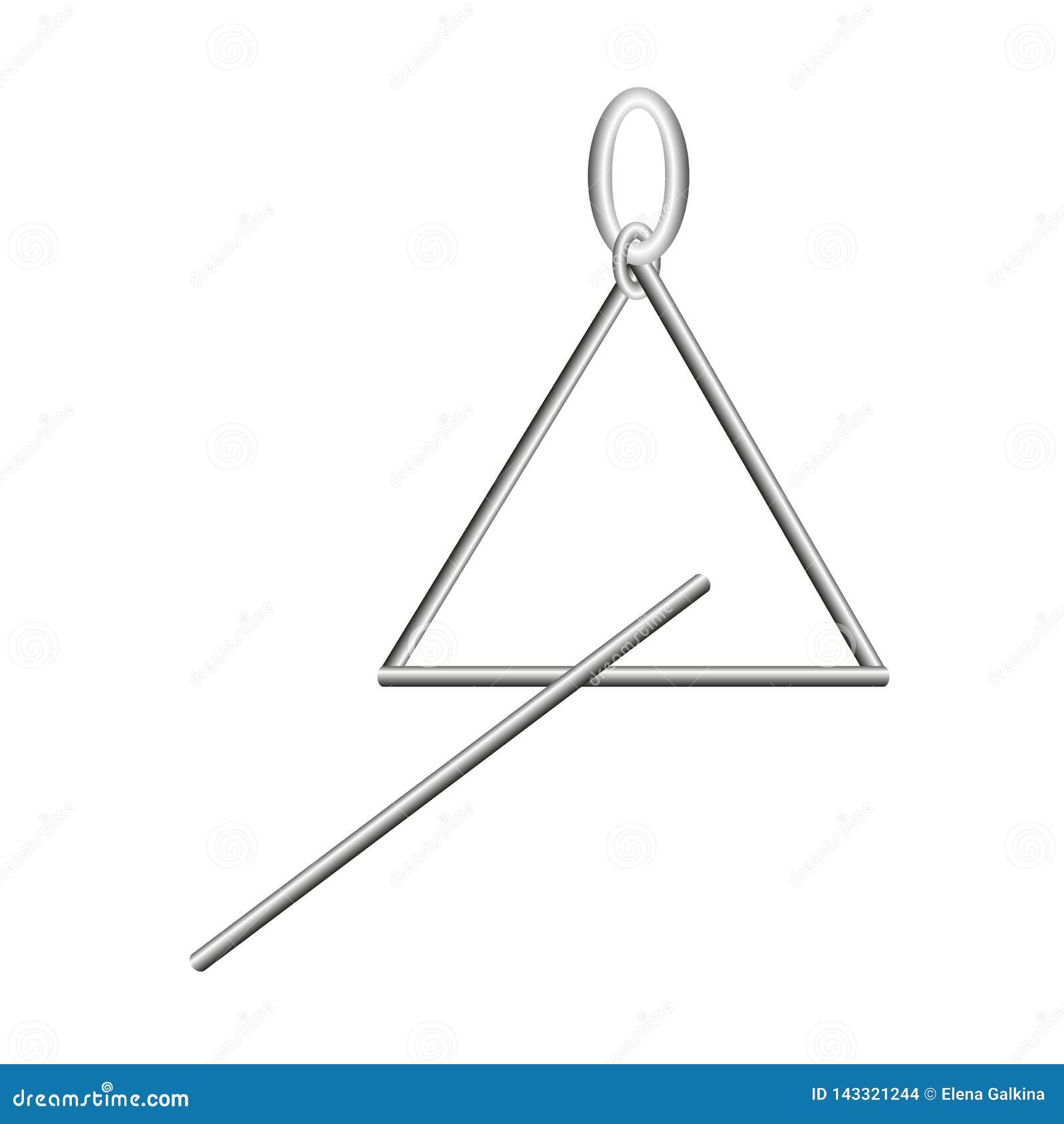 Instrument de musique triangle. Dessin vectoriel Vecteur par