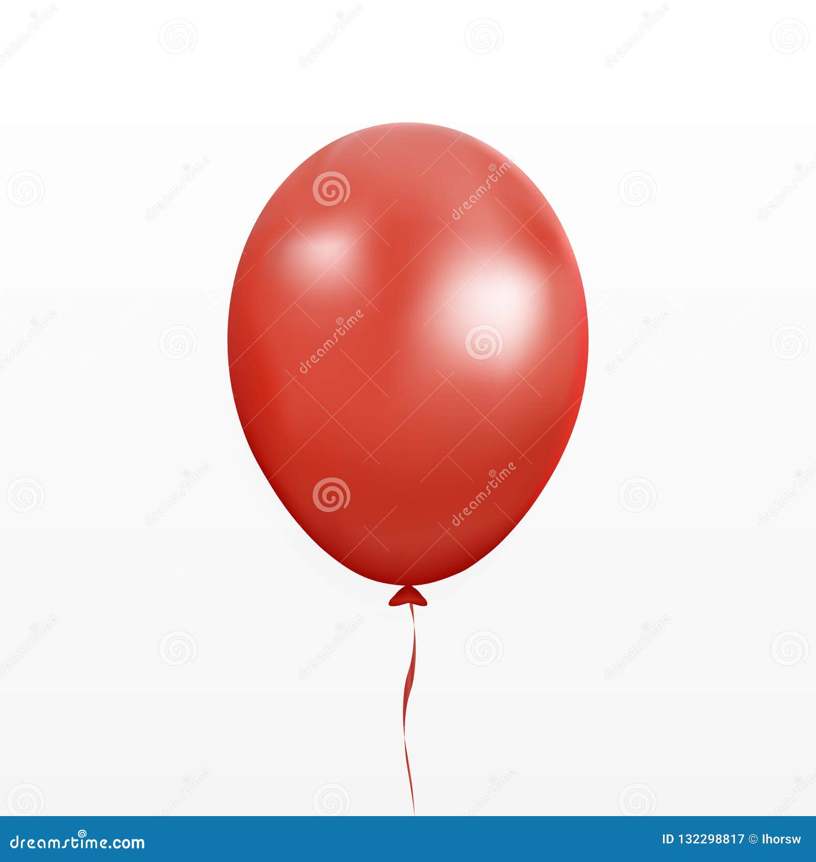 Ruban De Ballon Rouge De Vecteur