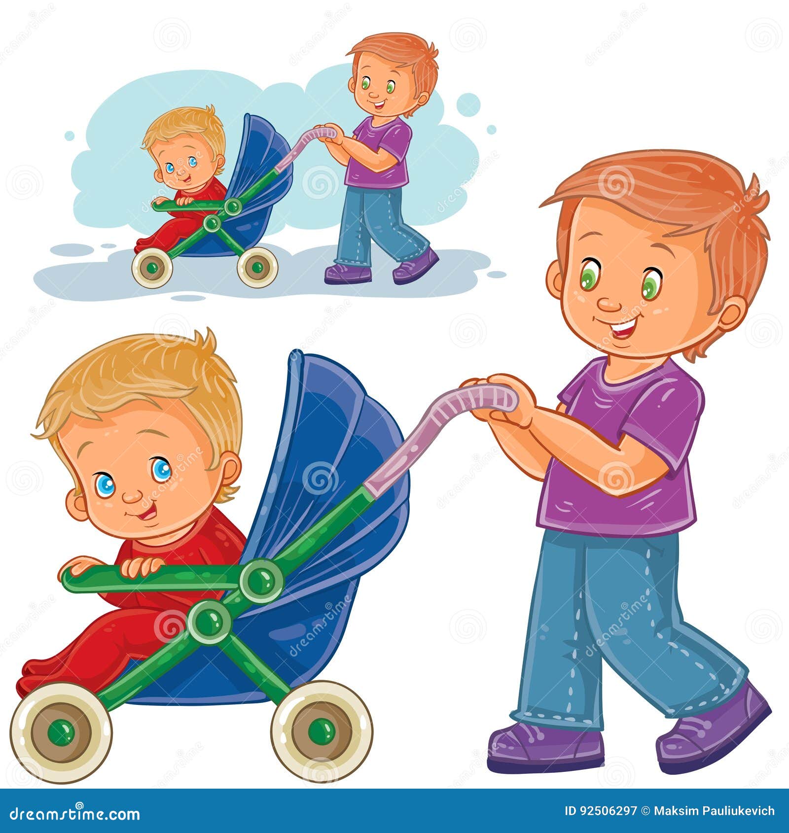 Помощь младшему другу. Коляска с ребенком мультяшная. Мальчик катает коляску. Коляска для мальчика. Мальчик в коляске рисунок.