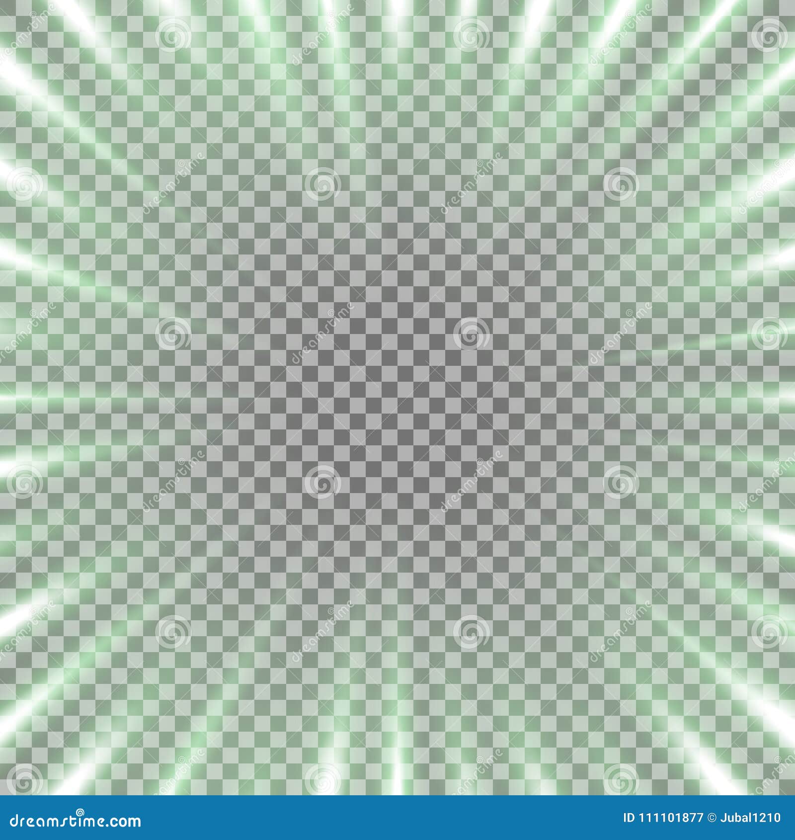 tunnel of light, green color
